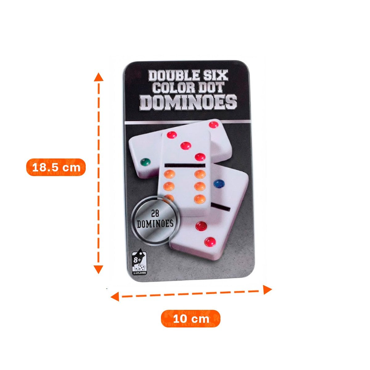 PACK4 ESTILO DOMINO TRADICIONAL NEGRO PARA ENTRETENIMIENTO EN HOGAR Y+REGALO STICKER - 4