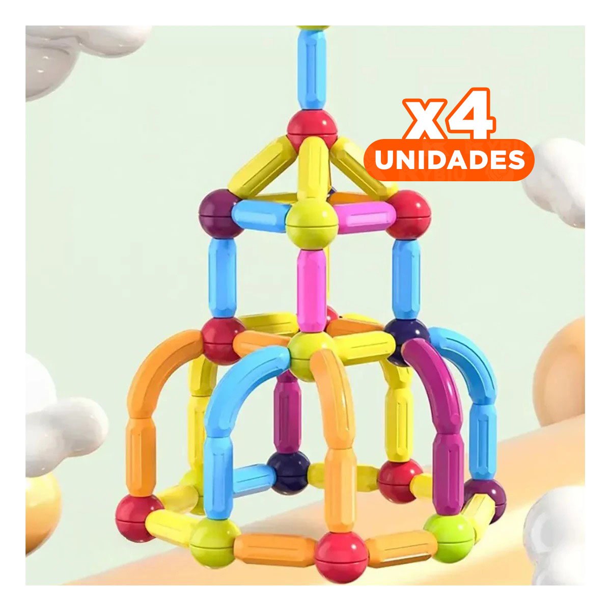 PACK4 EXPRESION MAGNETICA CREATIVA PARA HOGAR CON PIEZAS DIDACTICAS - 1