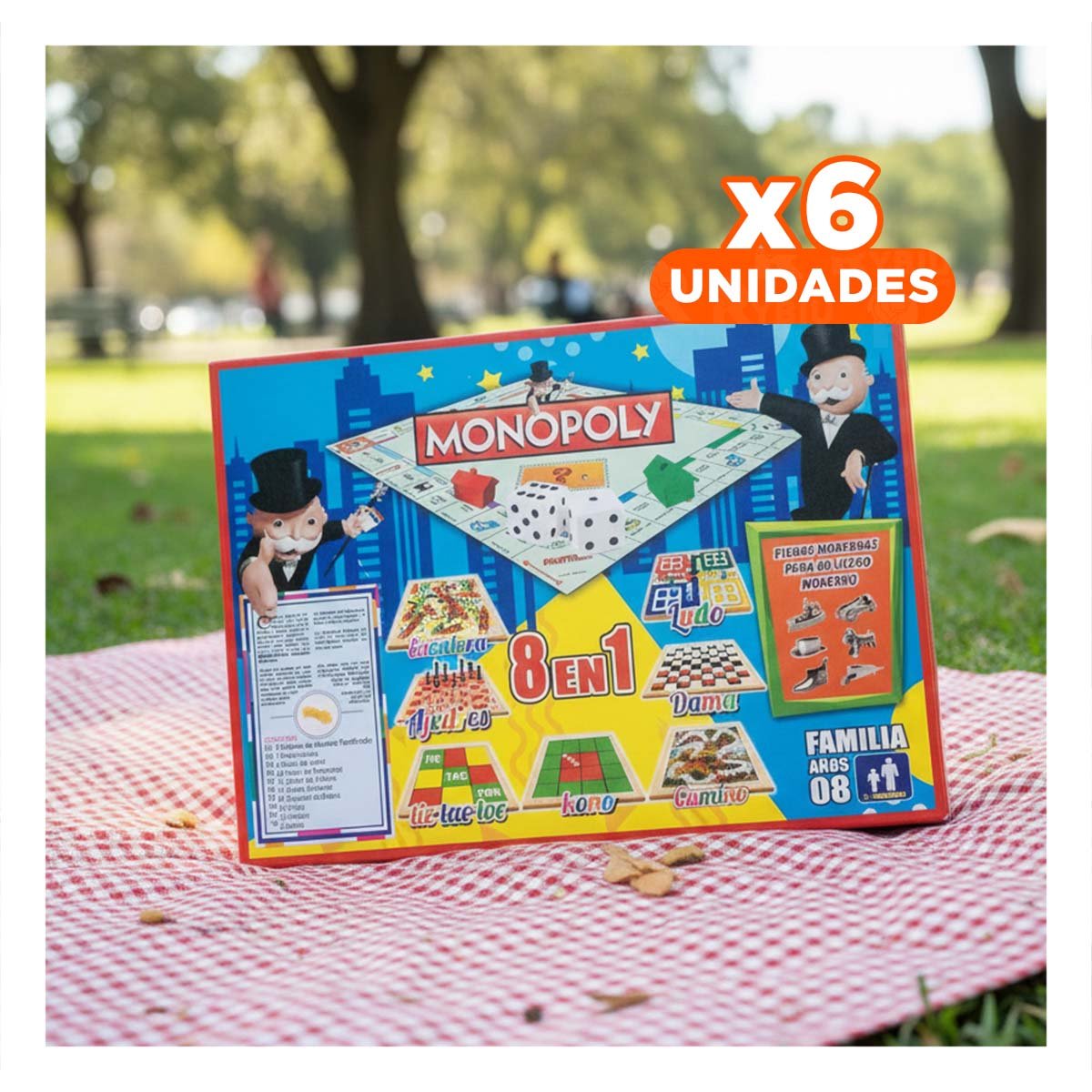 PACK6 TRADICIONAL DE MESA MULTICOLOR PARA CASA CON AMBIENTE FAMILIAR Y+REGALO STICKER - 1