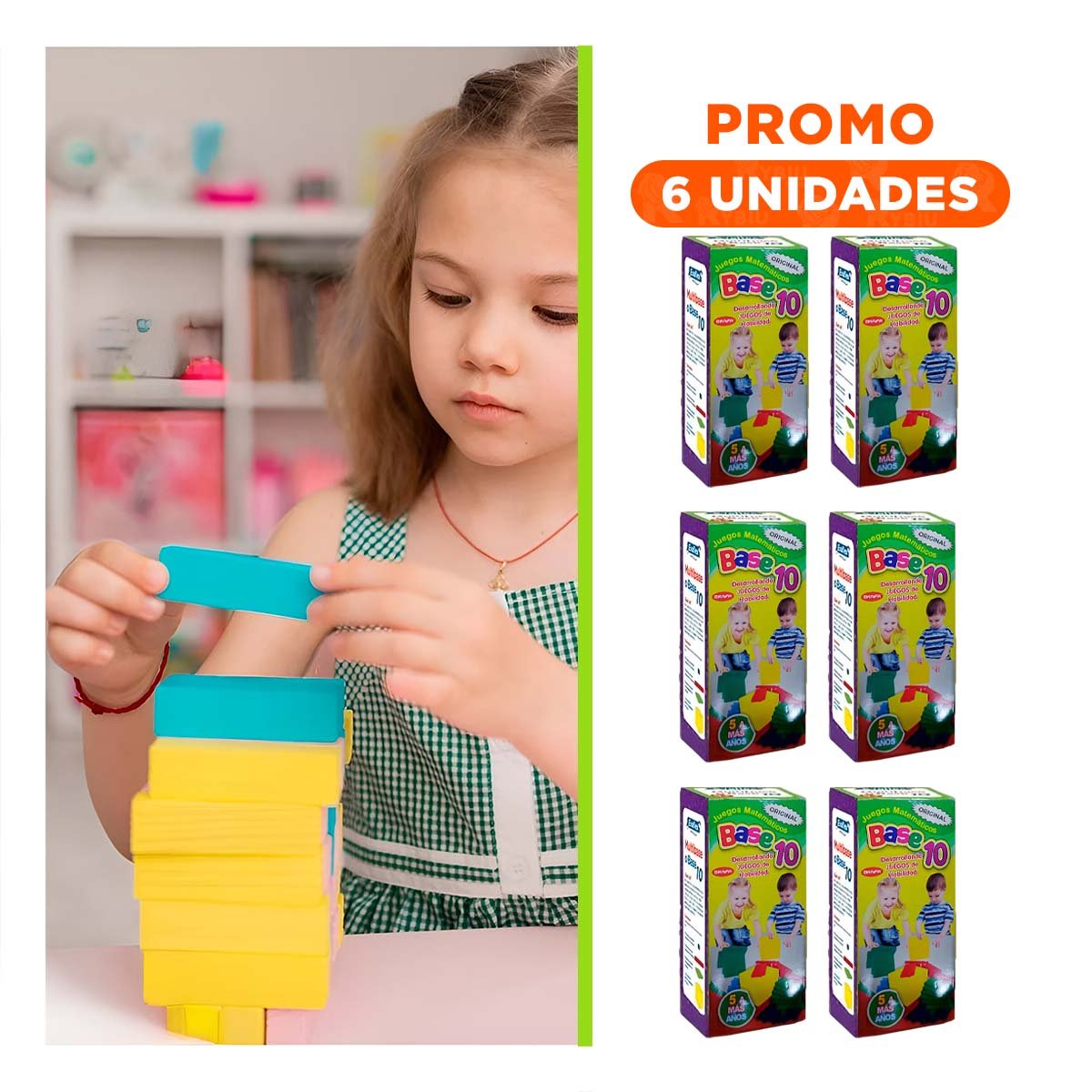 PACK6 KIT INTERACTIVO BASE 10 DIDACTICO PARA NINOS - 1