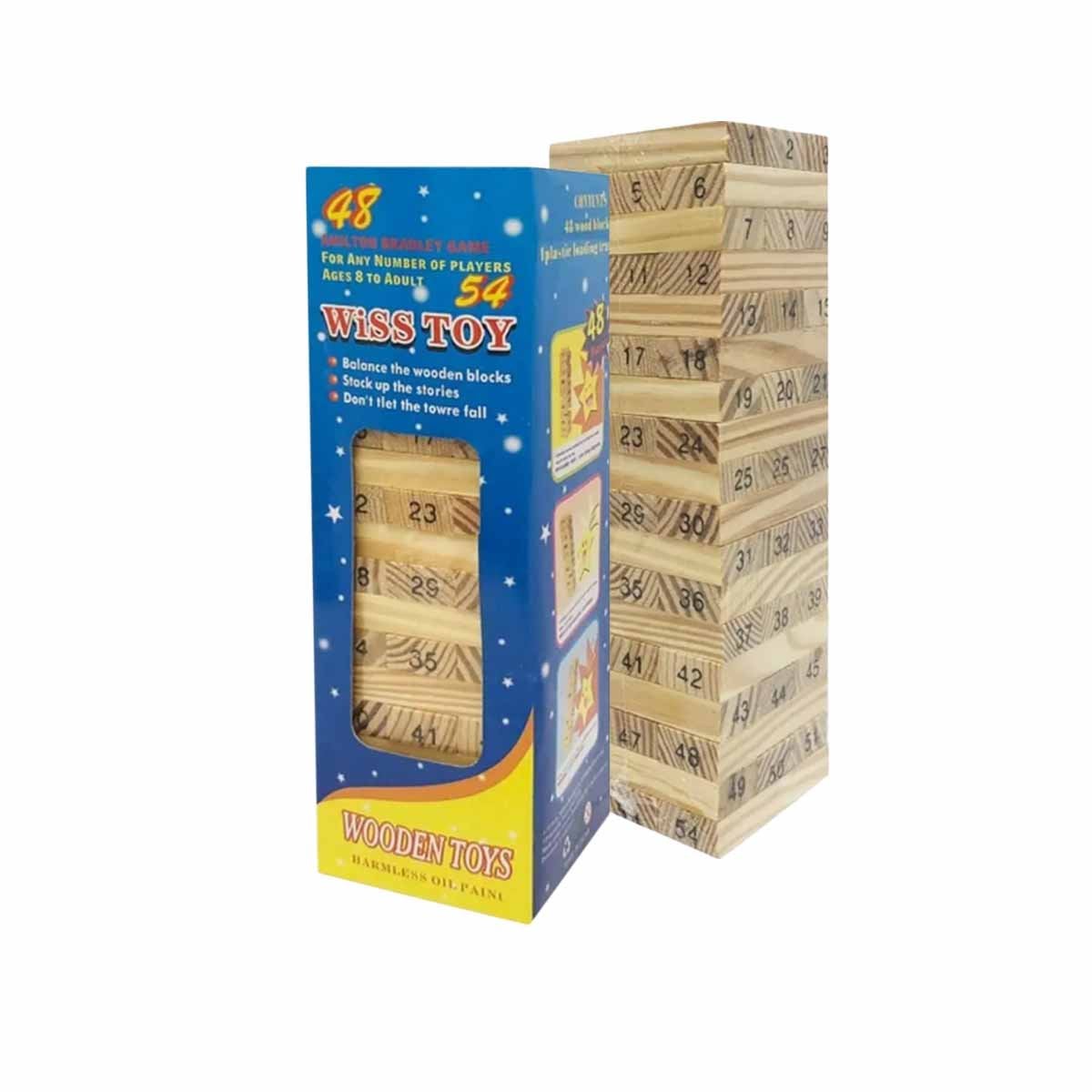 PACK6 MODELO CLASICO DE BLOQUES DE MADERA CON NUMEROS PARA JUEGOS DE MESA Y+REGALO STICKER - 2