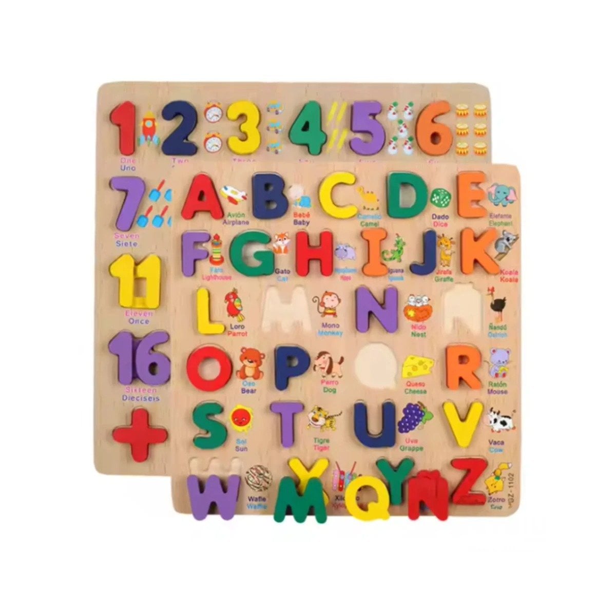 PACK4 LINEA DE ABECEDARIO EN MADERA CON LETRAS MAYUSCULAS PARA EL HOGAR Y+PAPEL REGALO - 3