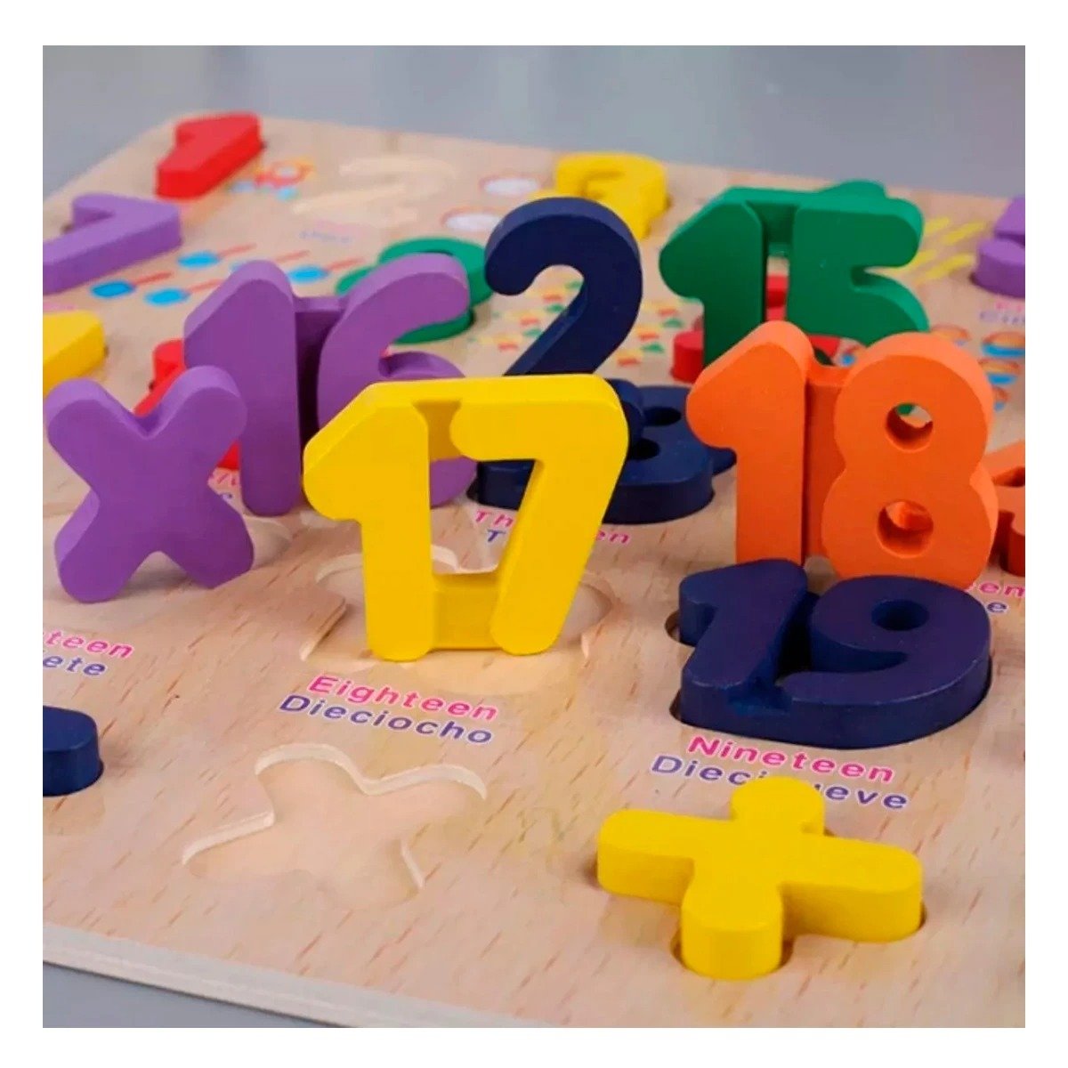 PACK6 RECURSO FORMATIVO DE MADERA CON ENCAJABLES NUMERICOS PARA DESARROLLO Y+REGALO STICKER - 5