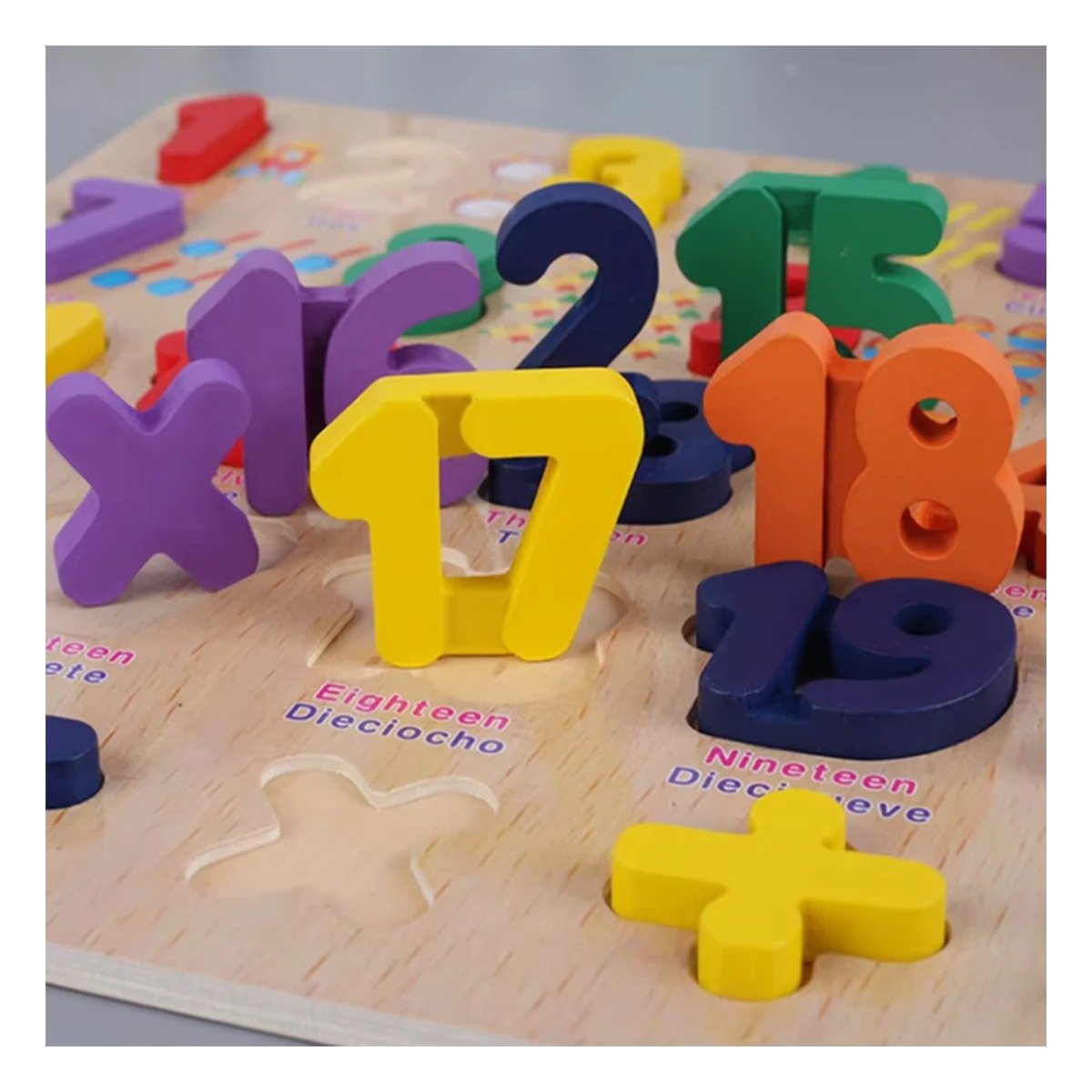 PACK12 APRENDIZAJE DIDACTICO DE MADERA CON PIEZAS ENCASJABLES PARA APRENDER Y+REGALO STICKER - 3