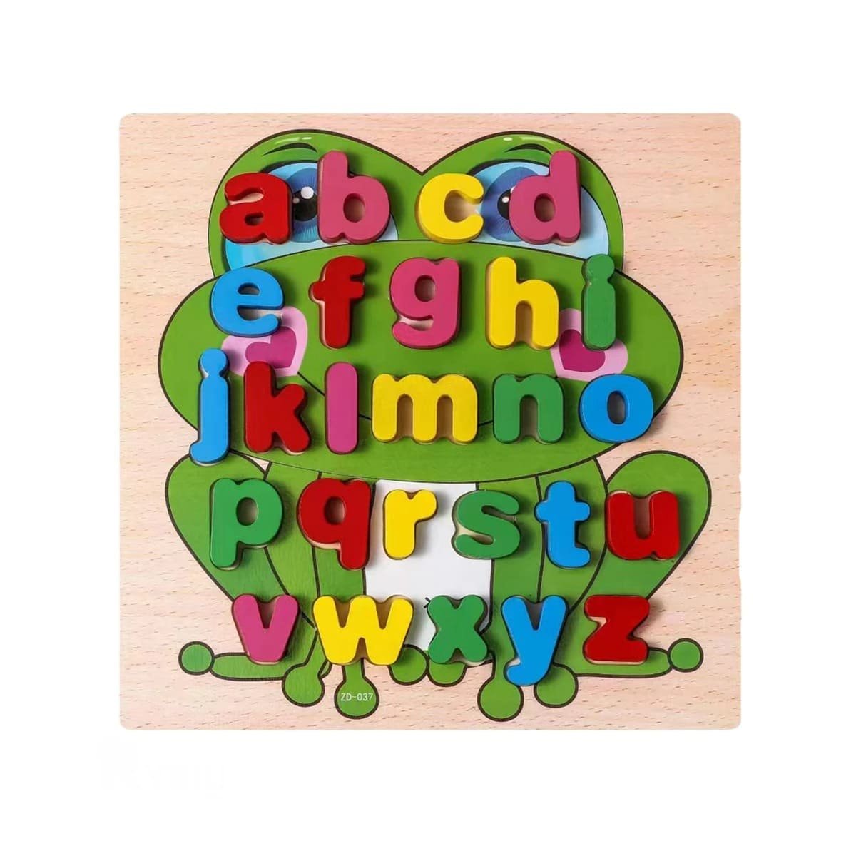 PACK2 PEDAGOGICO DIDACTICO ABECEDARIO LETRAS ENCASABLES RANA LETRAS MINUSCULAS Y+REGALO STICKER - 2
