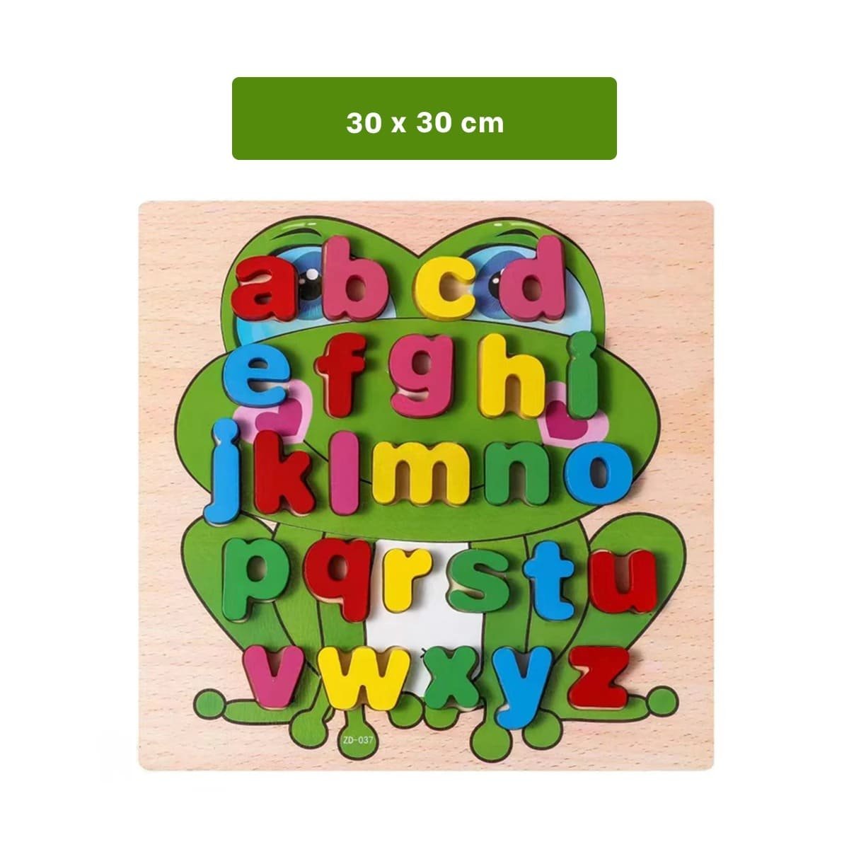 PACK2 PEDAGOGICO DIDACTICO ABECEDARIO LETRAS ENCASABLES RANA LETRAS MINUSCULAS Y+REGALO STICKER - 4
