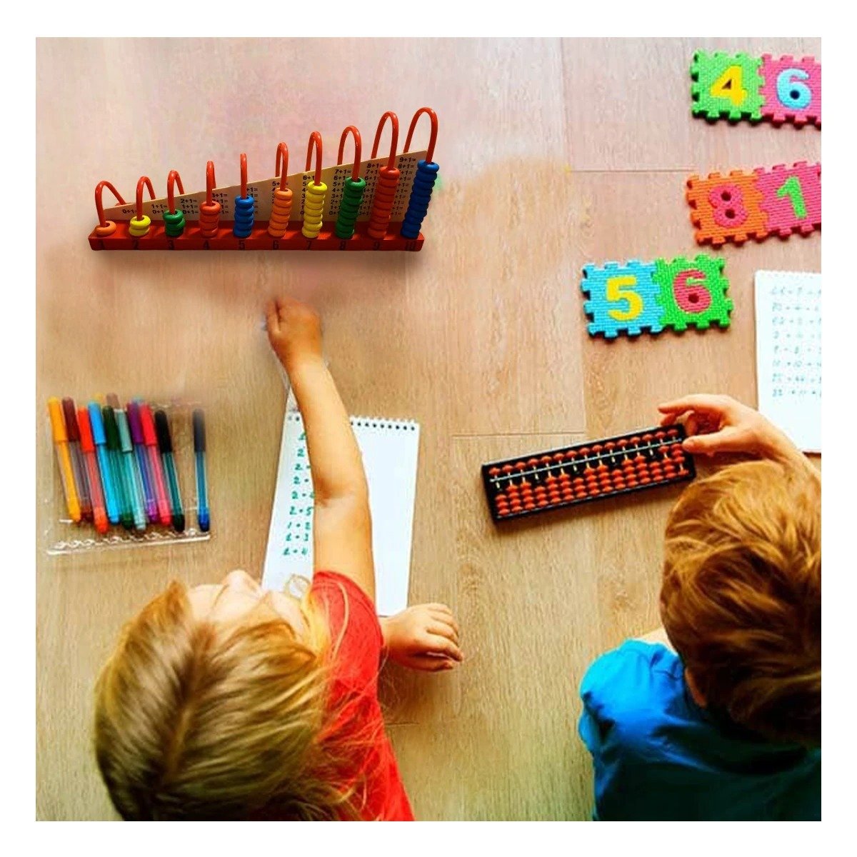 PACK4 MATERIAL EDUCATIVO DE MATEMATICA Y ACTIVIDAD LOGICA Y+REGALO STICKER - 3