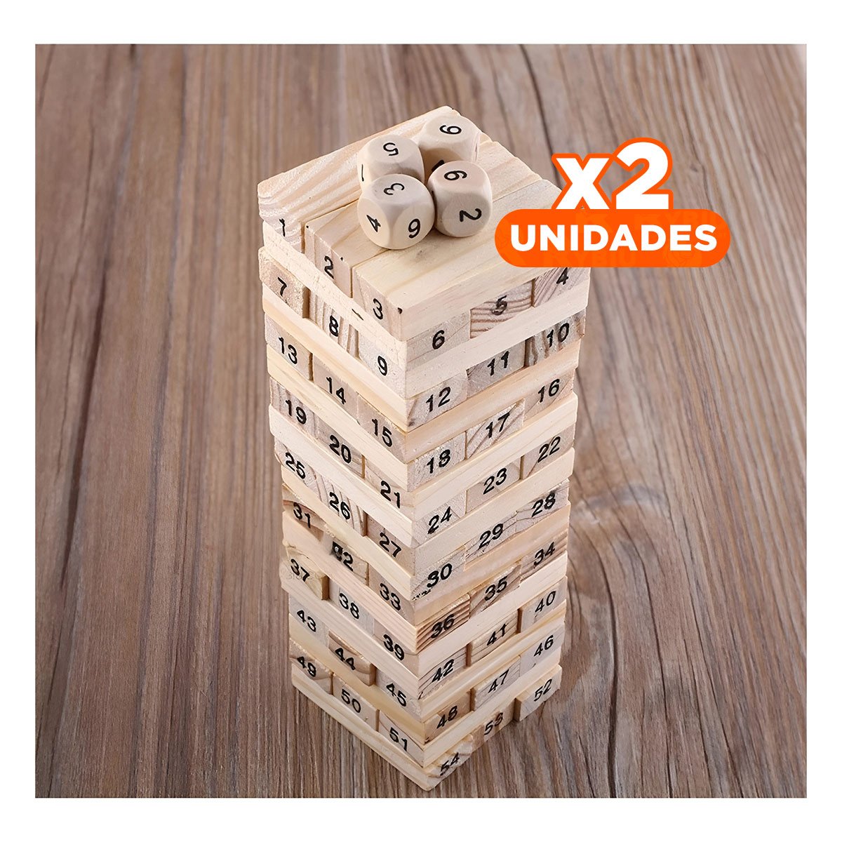 PACK2 BLOQUES DE JUEGO DE MADERA PARA ACTIVIDADES SOCIALES Y+REGALO STICKER - 1