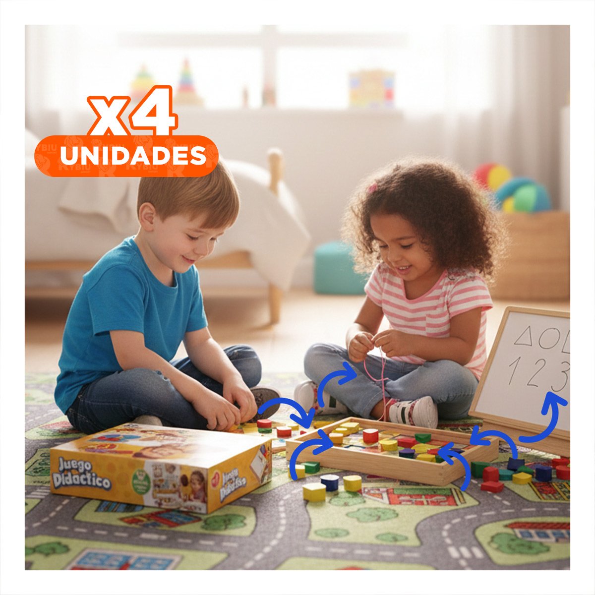 PACK4 RECURSO DE JUEGO 3 EN 1 CON PIZARRA ENCAJE Y PASADO PARA CASA - 1