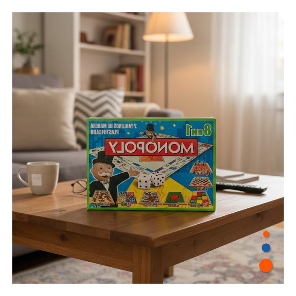 MODELO DE MESA MULTICOLOR PARA HOGAR CON DIVERSION TRADICIONAL Y REUNIONES Y+PAPEL REGALO - 2