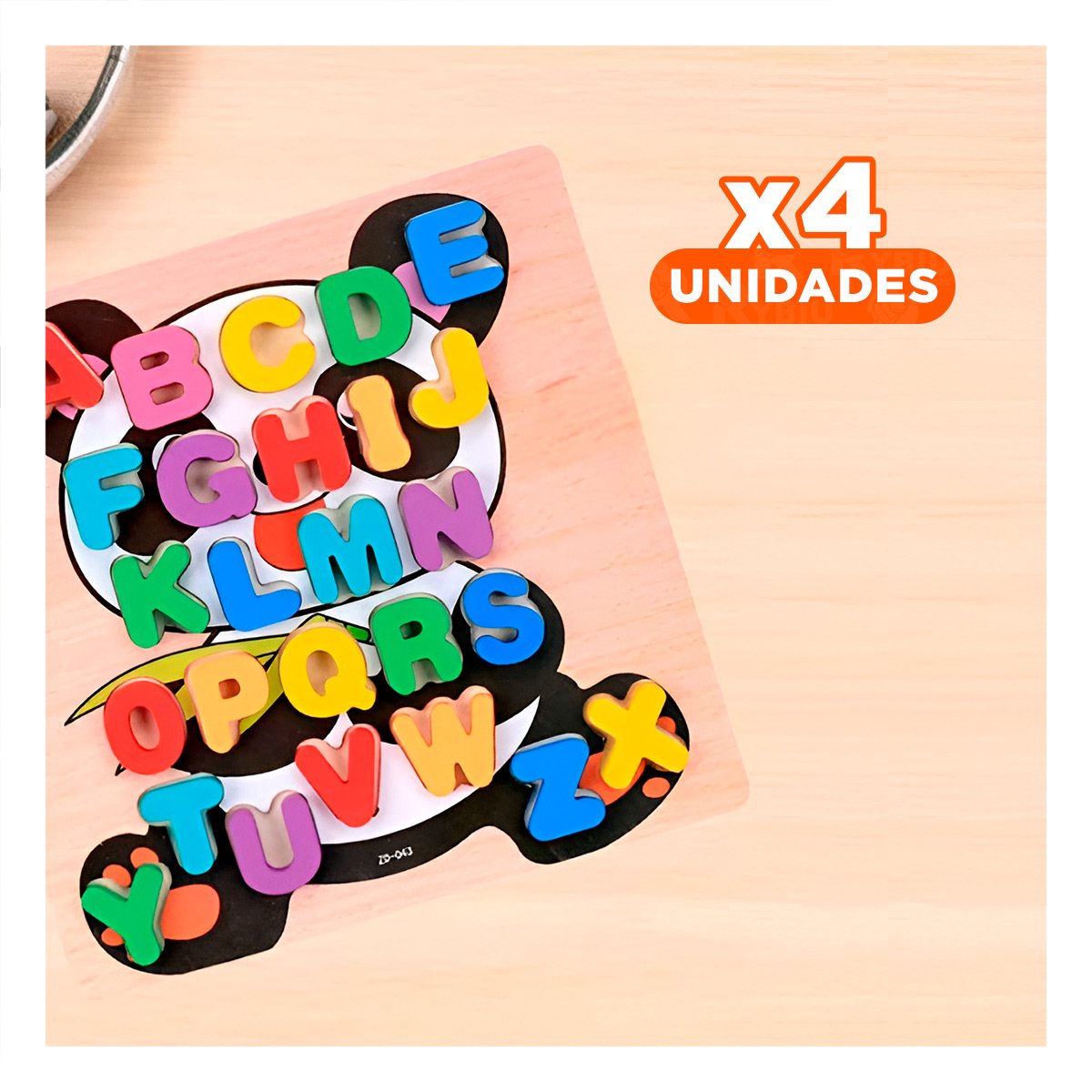 PACK4 ALTERNATIVA EDUCATIVA ABECEDARIO CON LETRAS ENCAJABLES TIPO OSITO - 1