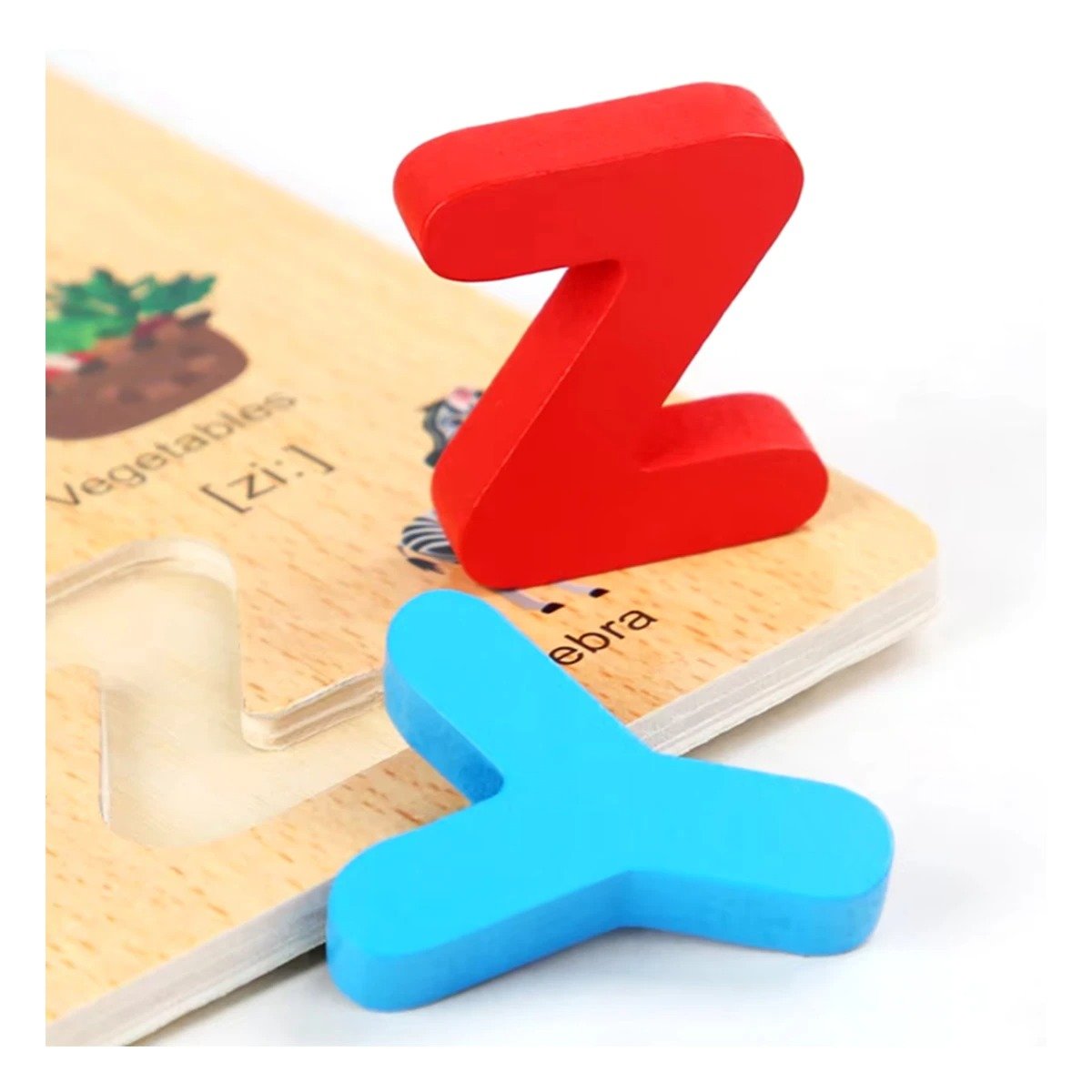 PACK12 BASE DIDACTICA DE ABECEDARIO EN MADERA CON LETRAS MAYUSCULAS EDUCATIVA Y+PAPEL REGALO - 5