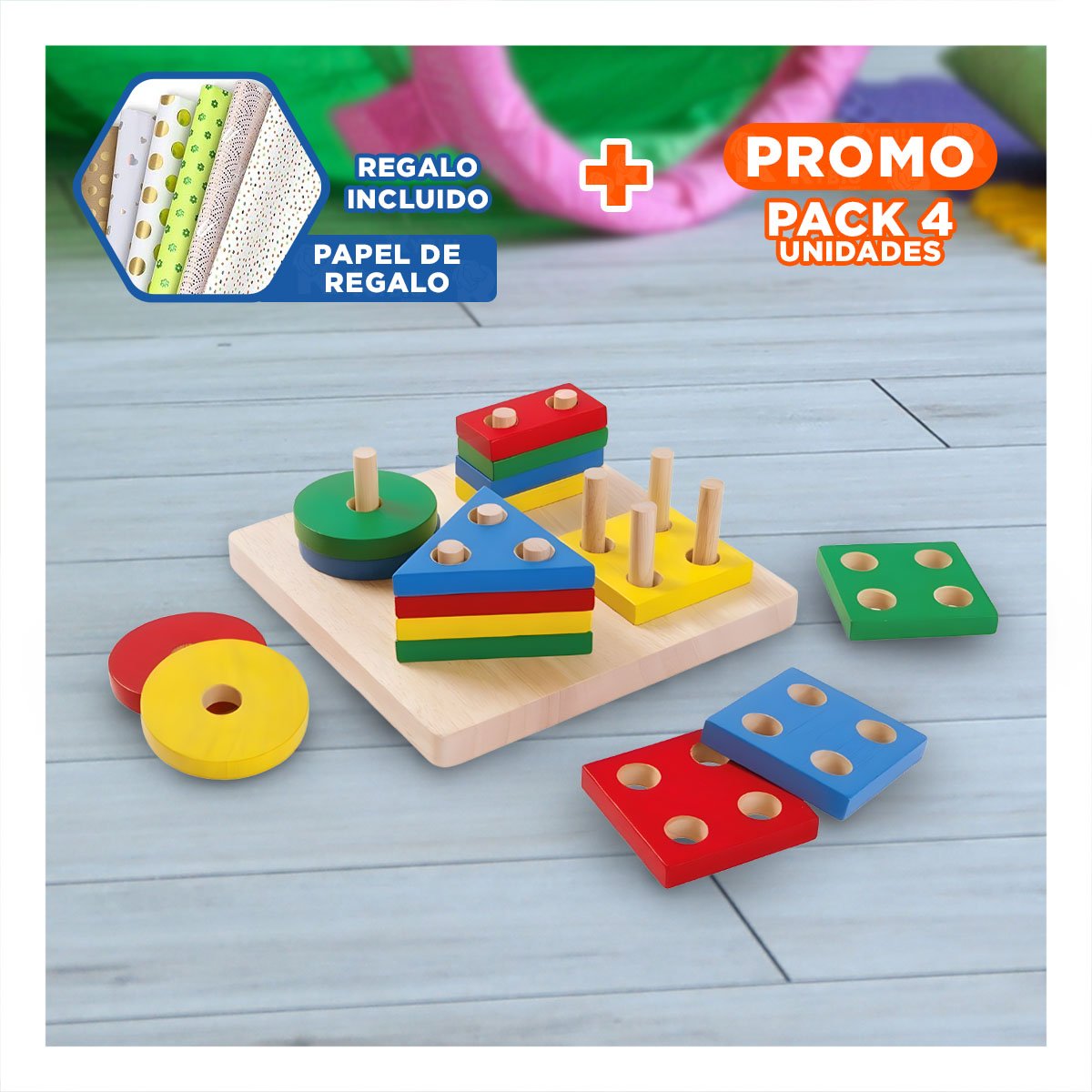 PACK4 CREATIVO DIDACTICO PLANTADO PARA NIÑOS CONCENTRACION Y ALEGRE Y+PAPEL REGALO - 1