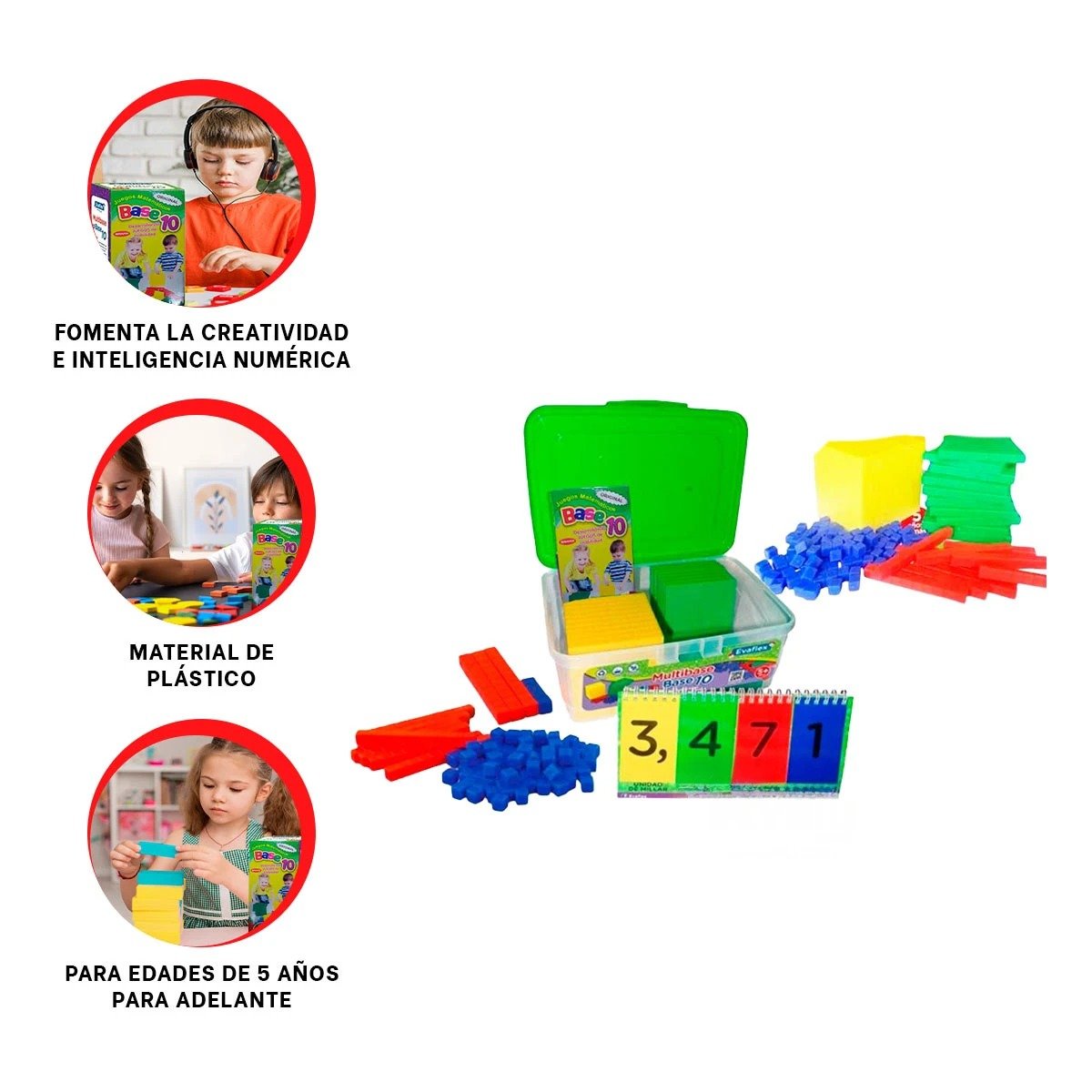 PACK6 KIT ESCOLAR BASE 10 DIVERTIDO PARA NINOS Y+REGALO STICKER - 2