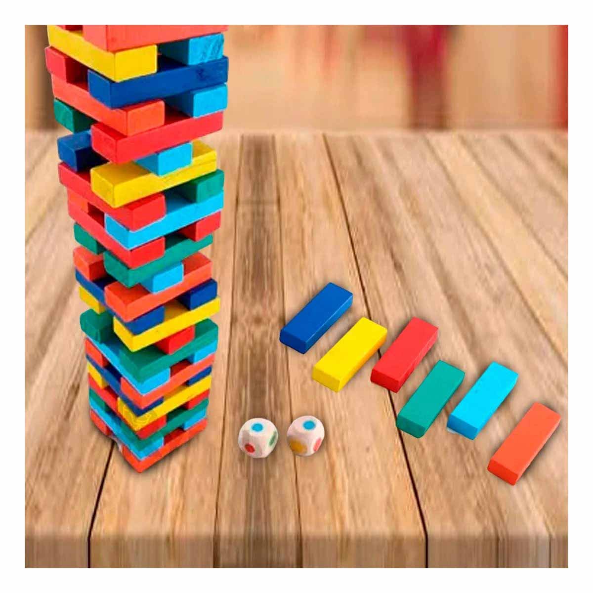 PACK6 BALANCE DE MADERA MULTICOLOR PARA JUEGO DE MESA Y PRECISION Y+REGALO STICKER - 3