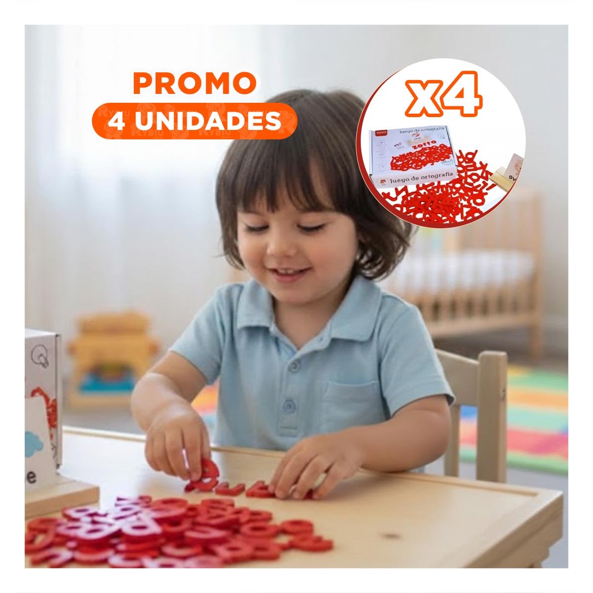 PACK4 PROPUESTA EDUCATIVA DE ORTOGRAFIA ROJO PARA USO INFANTIL - 1