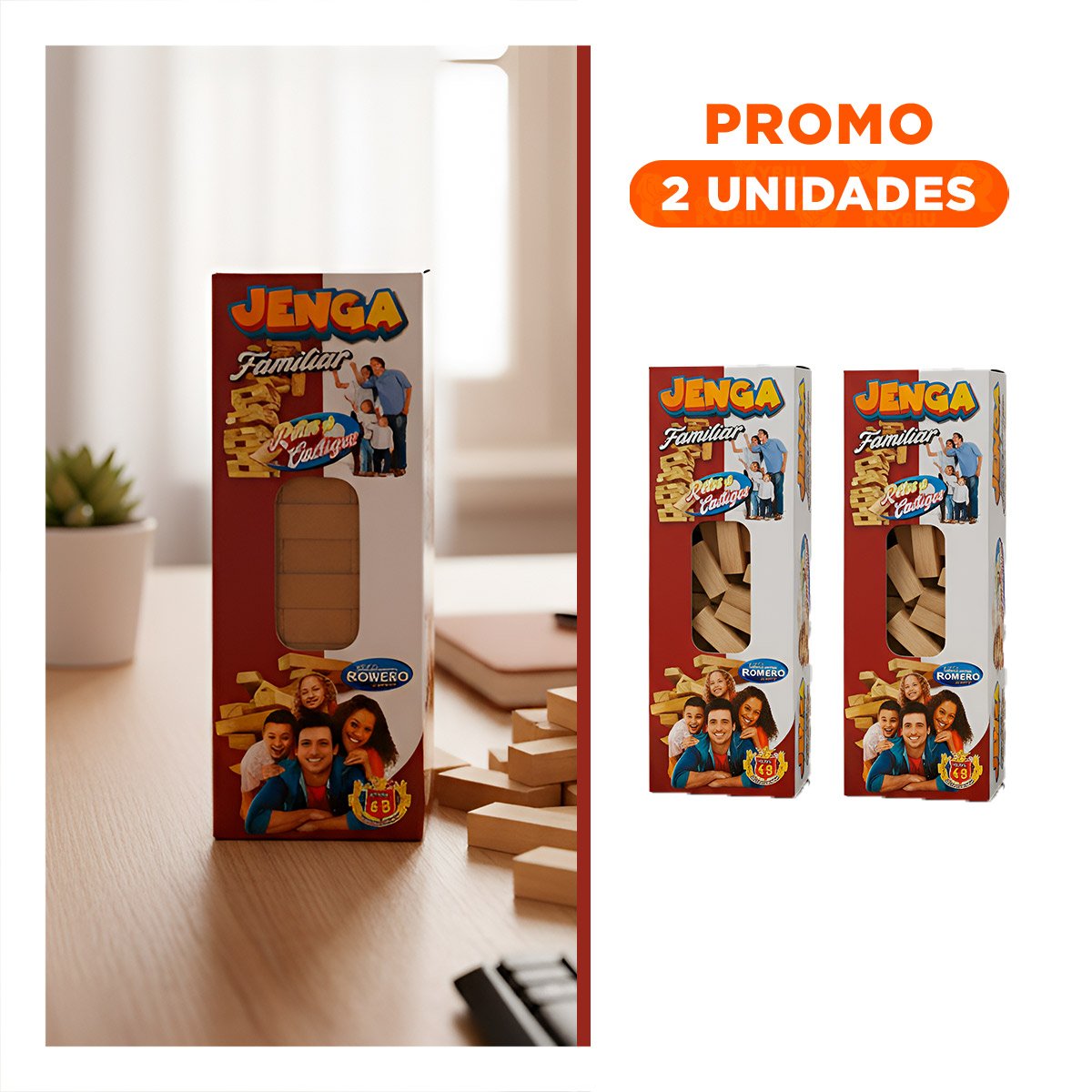 PACK2 BLOQUES FAMILIAR DE CONSTRUCCION DESAFIO O CASTIGO PARA DIVERSION - 1