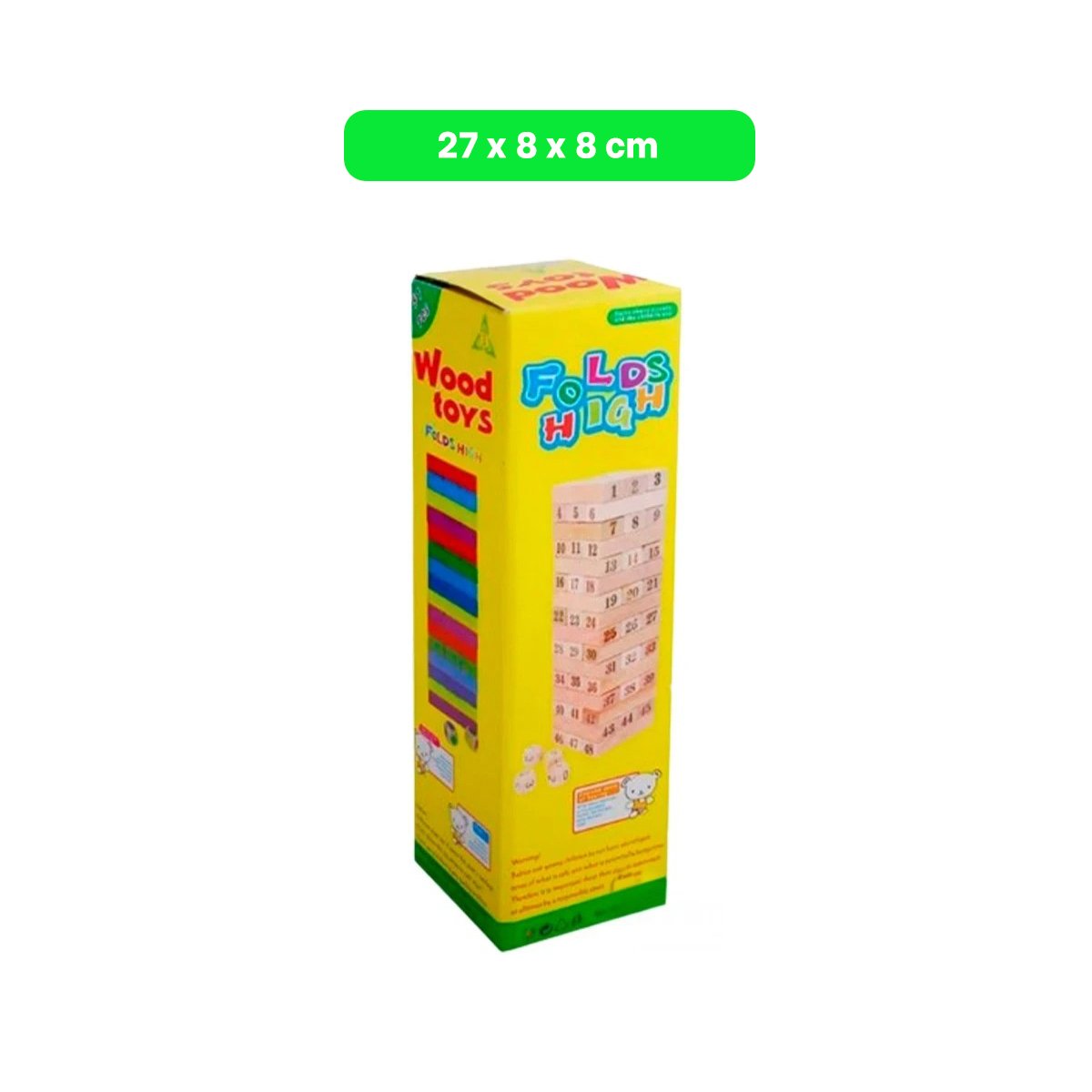 PACK2 SET DE HABILIDAD DE MADERA 48 PZAS EN CAJA AMARILLA Y+PAPEL REGALO - 4