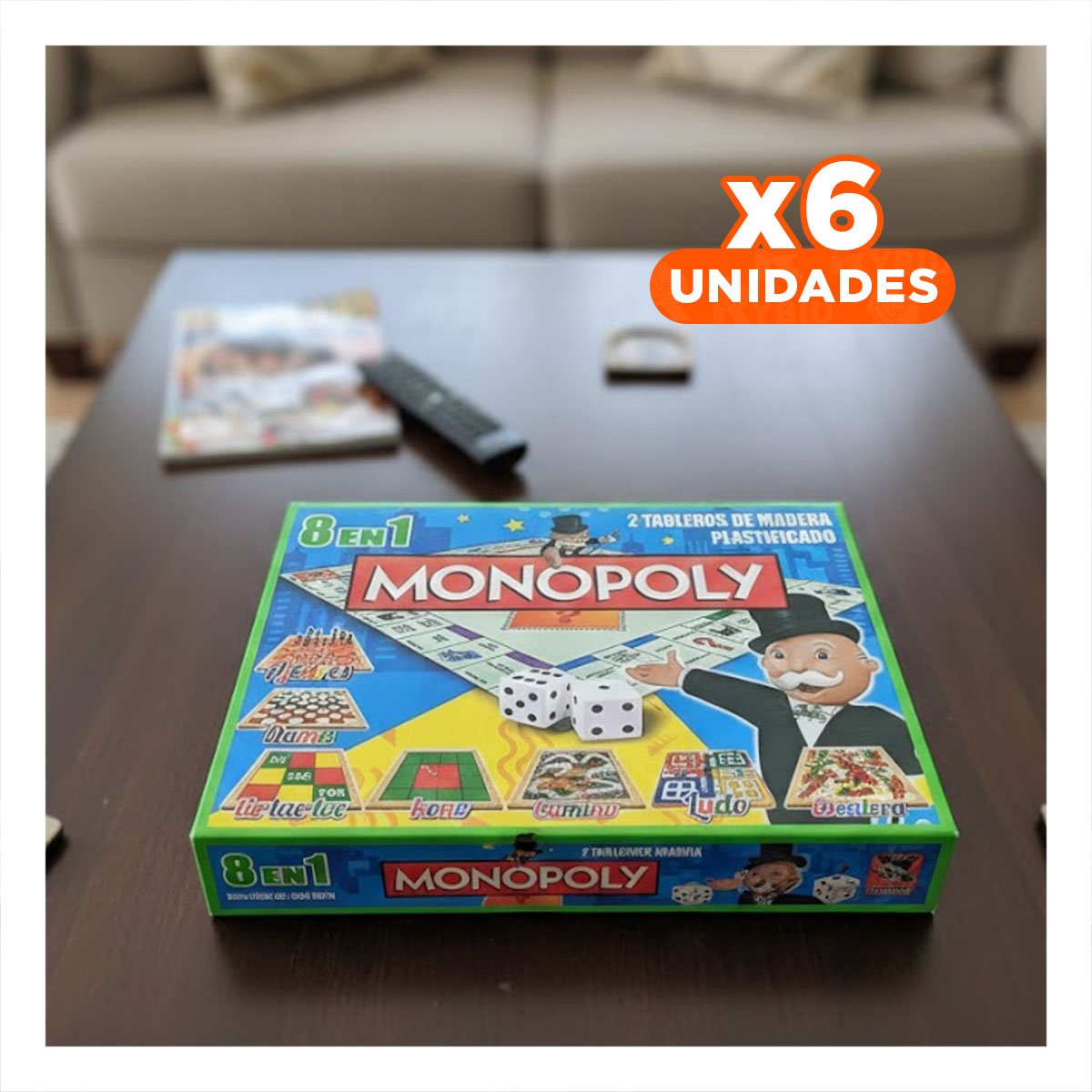 PACK6 PROPUESTA RECREATIVA MULTICOLOR PARA HOGAR CON MESA CLASICA Y DIVERSION Y+REGALO STICKER - 1