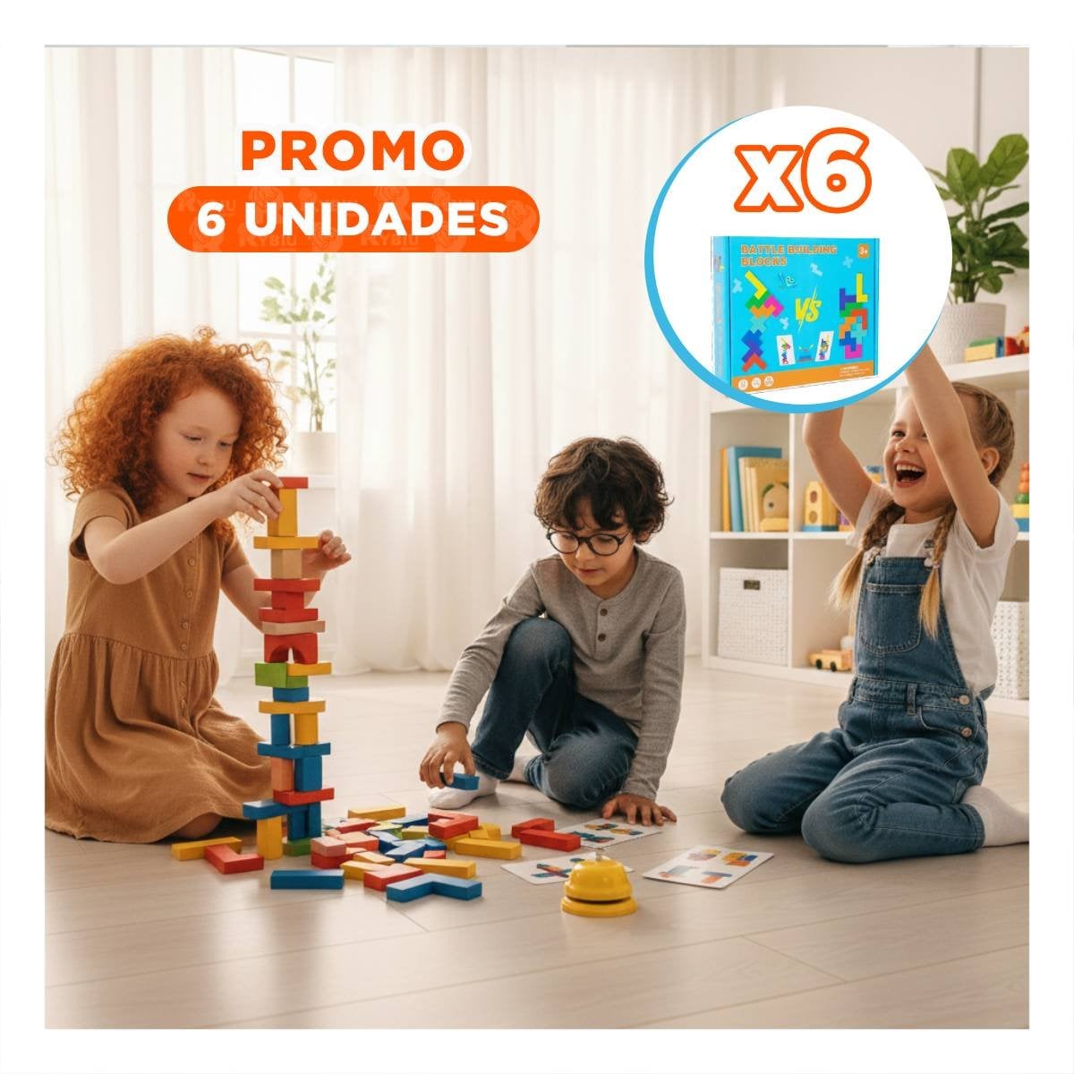 PACK6 PACK FAMILIAR TETRIS MULTICOLOR PARA JUEGO DE EQUILIBRIO Y+REGALO STICKER - 1