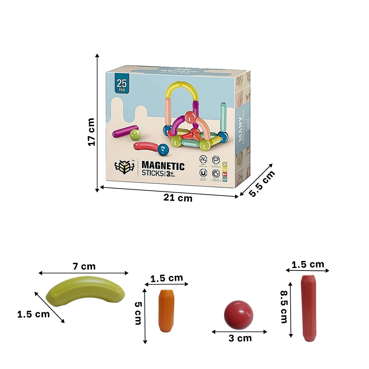 PACK6 COORDINACION MAGNETICA EDUCATIVA PARA CASA CON PIEZAS CREATIVAS Y+REGALO STICKER - 2