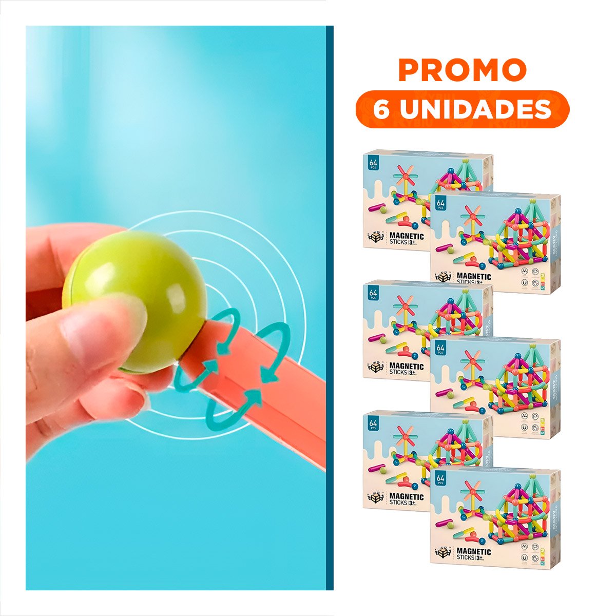 PACK6 PROPUESTA DIDACTICA MAGNETICA PIEZAS PARA CREATIVIDAD EDUCATIVA - 1