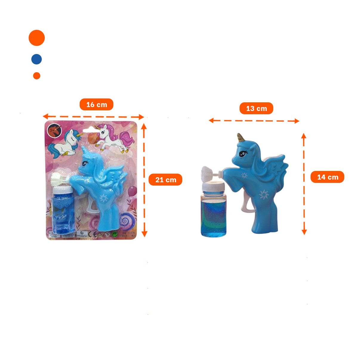 JUGUETE DE BURBUJAS DE UNICORNIO PARA DIVERSION FAMILIAR Y EXTERIOR Y+POST IT - 4