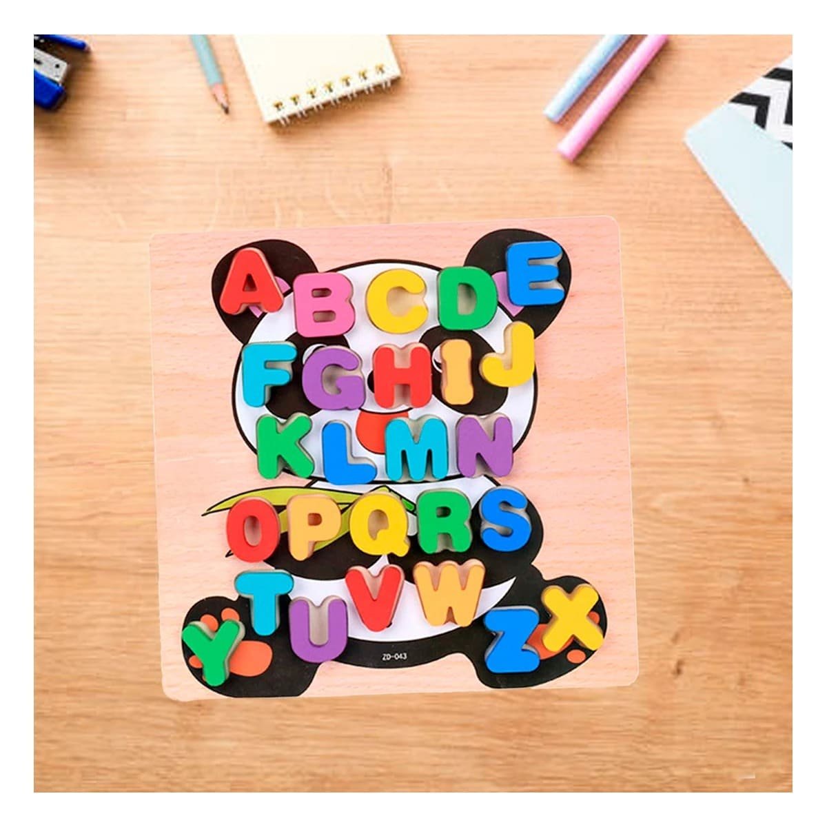 PACK6 PLAN DIDACTICO ABECEDARIO LETRAS ENCAJABLES TIPO OSITO EN CASA Y+PAPEL REGALO - 2