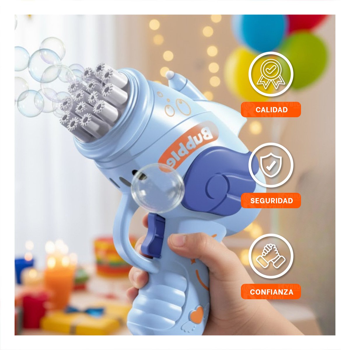 PACK2 MAQUINA DE BURBUJAS PARA ACTIVIDADES INFANTILES Y+REGALO STICKER - 5