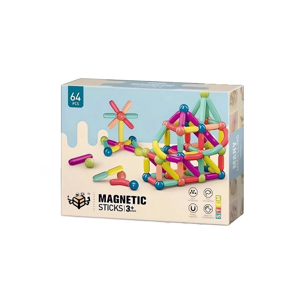 PACK2 MODELO MAGNETICO PIEZAS PARA CREATIVIDAD EDUCATIVA Y DESARROLLO MANUAL Y+REGALO STICKER - 2