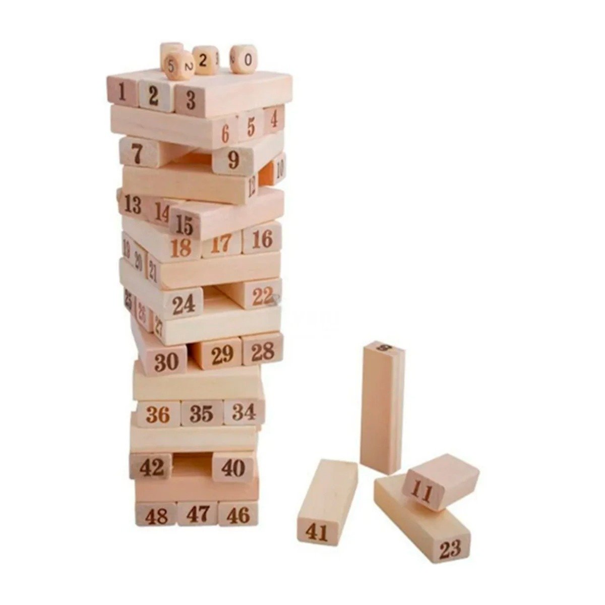 PACK4 TORRE DE ENTRETENIMIENTO DE MADERA 48 PZAS EN CAJA AMARILLA Y+PAPEL REGALO - 3