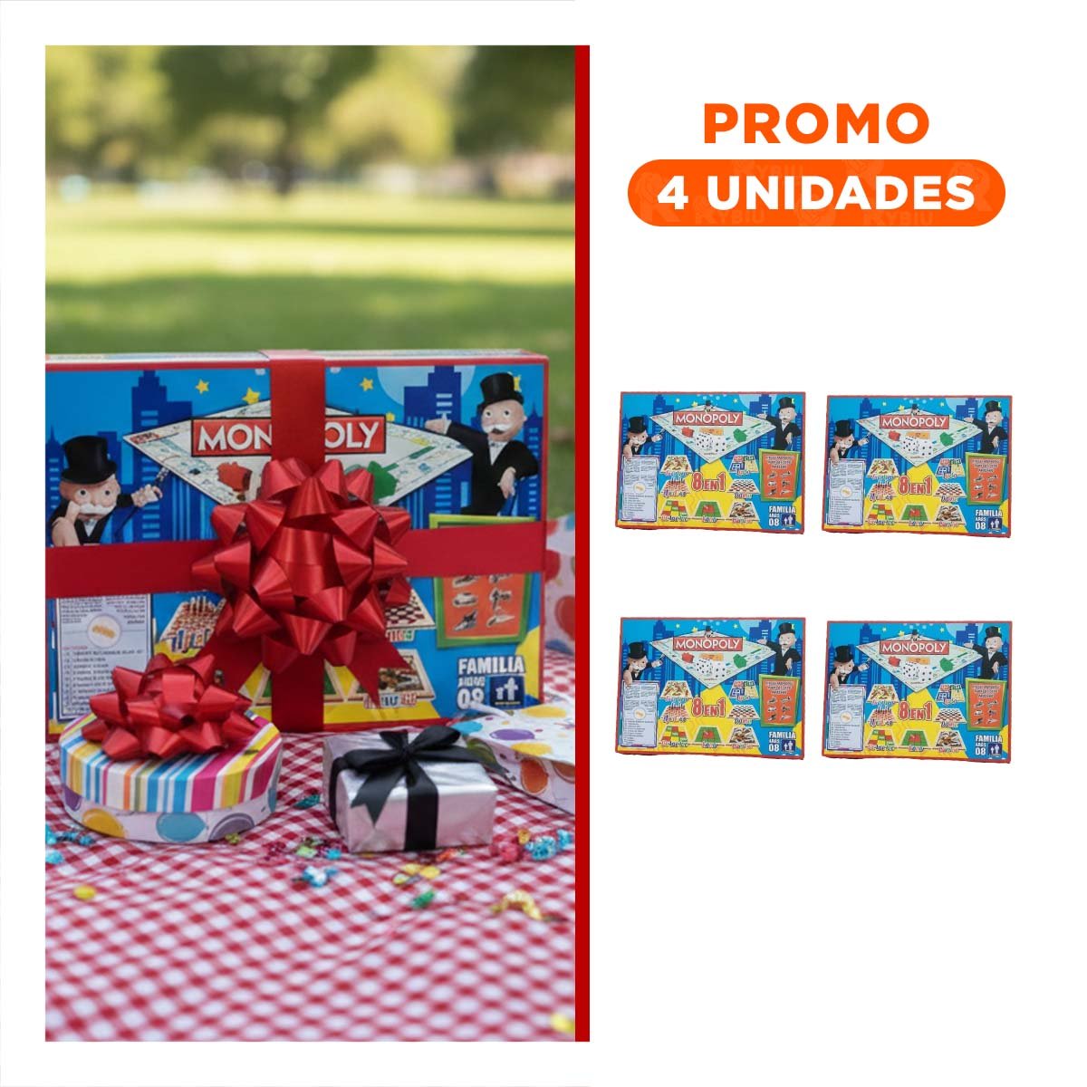 PACK4 CONOCIDO DE MESA MULTICOLOR PARA TARDES EN CASA Y+REGALO STICKER - 1