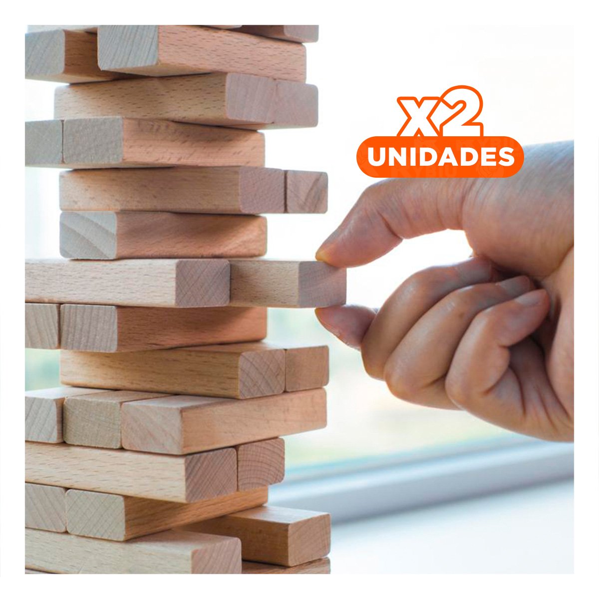 PACK2 CONSTRUCCION FAMILIAR DE MADERA DESAFIO O CASTIGO PARA TODOS Y+REGALO STICKER - 1
