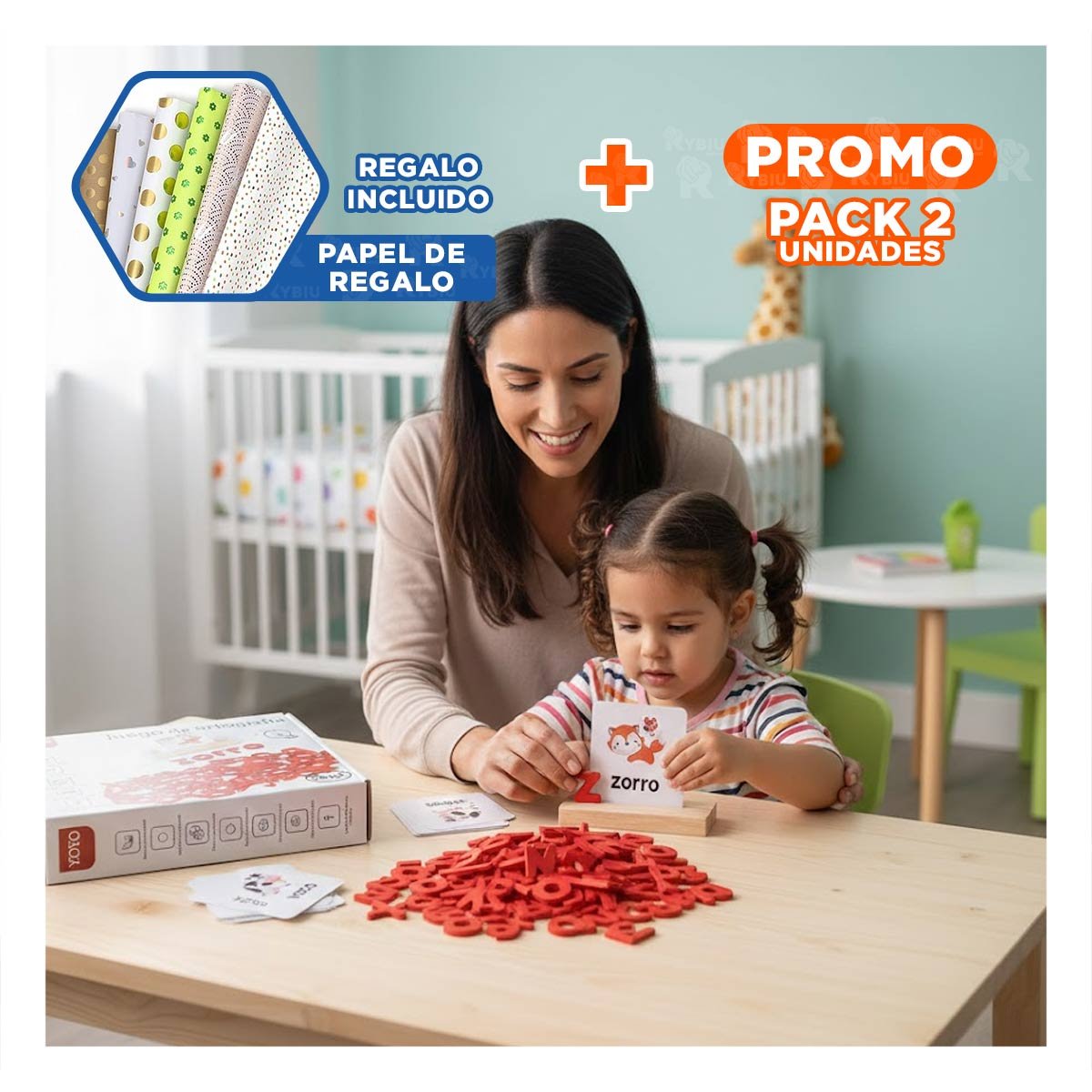 PACK2 ACTIVIDAD ESCOLAR DE ORTOGRAFIA ROJO PARA DESARROLLO COGNITIVO Y+PAPEL REGALO - 1