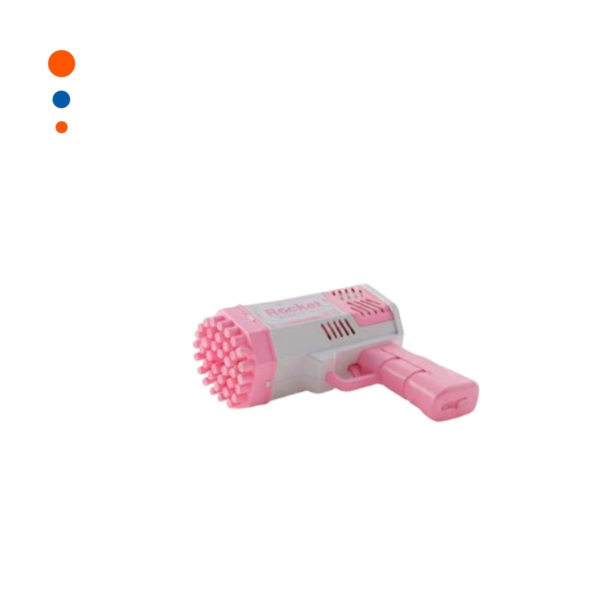 PACK12 JUGUETE DE BURBUJAS PARA JUEGOS INFANTILES COHETE ROSADO Y BLANCO Y+REGALO STICKER - 2