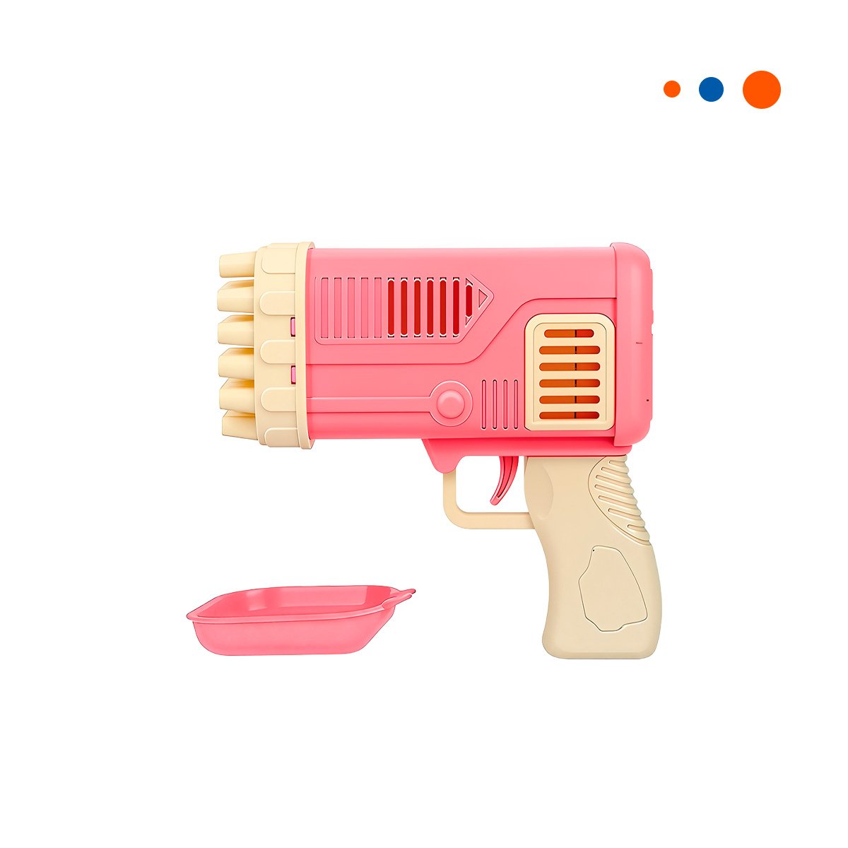 GENERADOR DE BURBUJAS TIPO COHETE ROSADO PARA ACTIVIDADES RECREATIVAS EN CASA Y+REGALO STICKER - 3