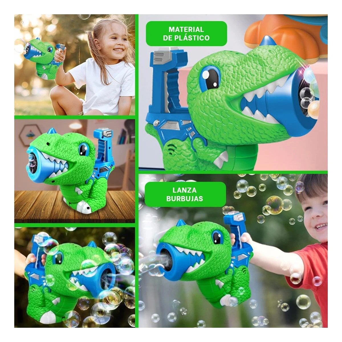 SET DE BURBUJAS CON DINOSAURIO CHICO PARA JUEGOS AL AIRE LIBRE Y+POST IT - 1
