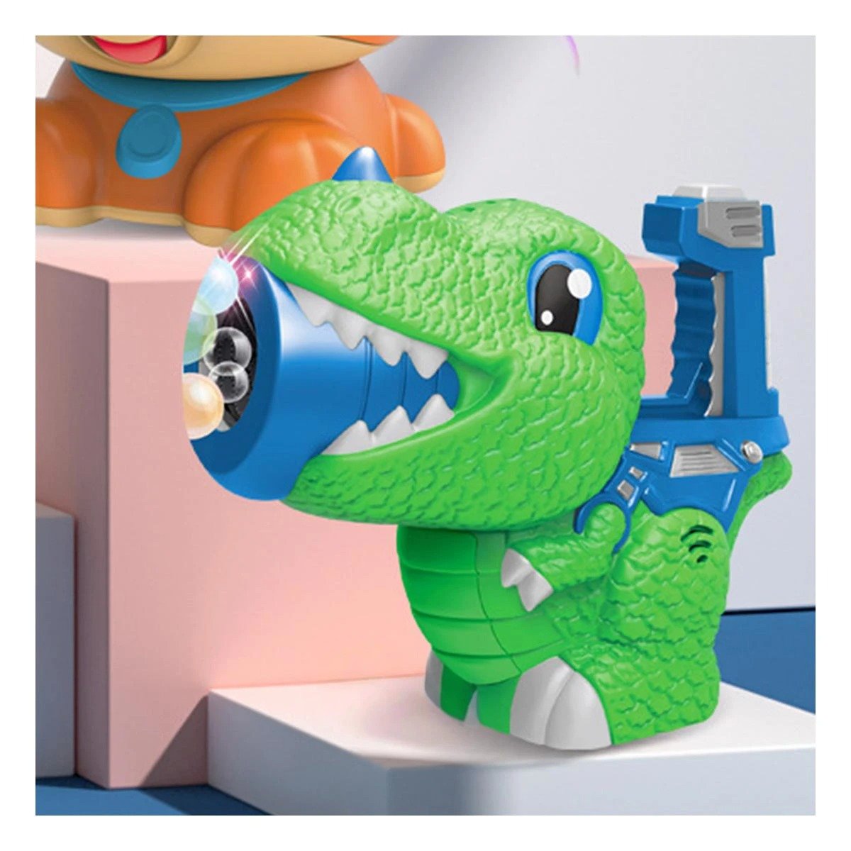 SET DE BURBUJAS CON DINOSAURIO CHICO PARA JUEGOS AL AIRE LIBRE Y+POST IT - 2