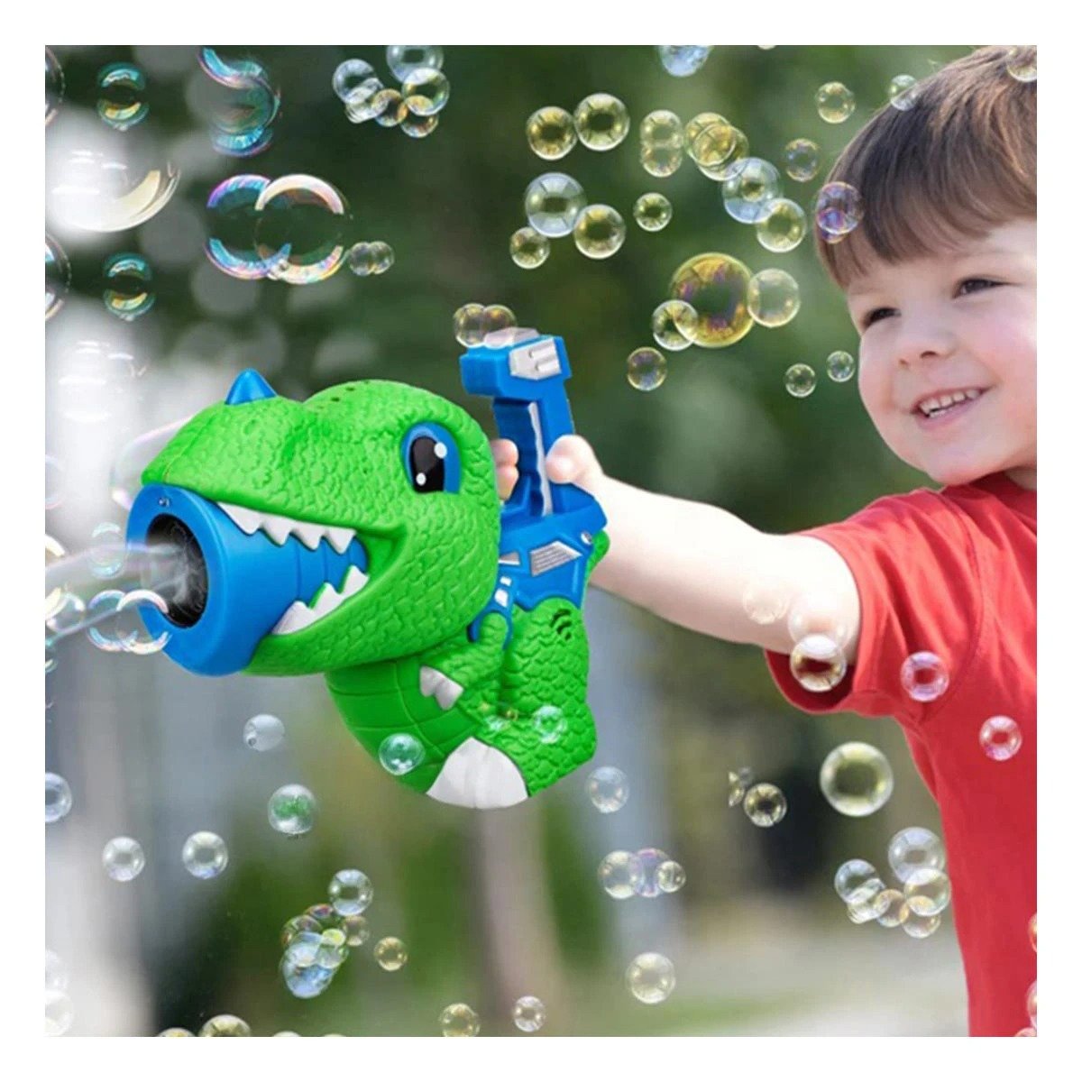 SET DE BURBUJAS CON DINOSAURIO CHICO PARA JUEGOS AL AIRE LIBRE Y+POST IT - 3