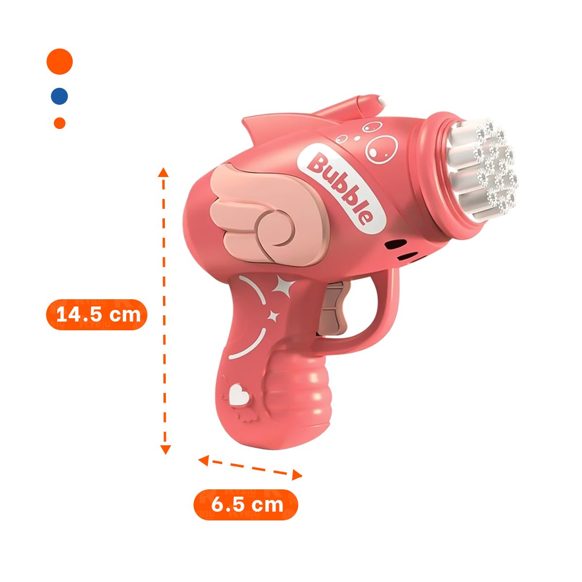 PACK4 CANON DE BURBUJAS ROSADO PARA DIVERSION AL AIRE LIBRE Y+REGALO STICKER - 4
