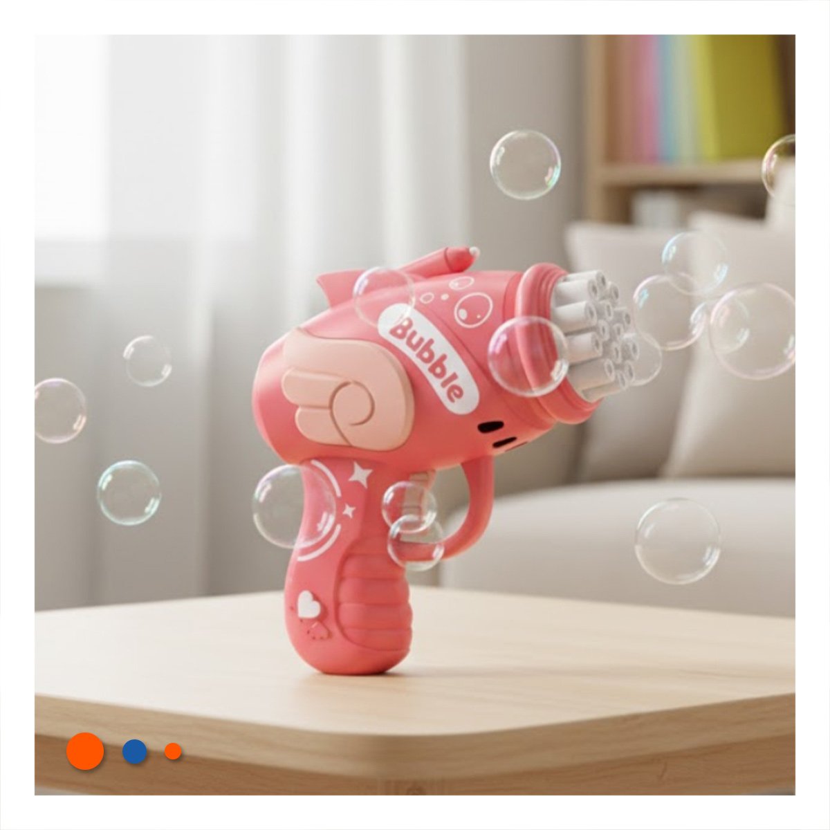 PACK4 CANON DE BURBUJAS ROSADO PARA DIVERSION AL AIRE LIBRE Y+REGALO STICKER - 5
