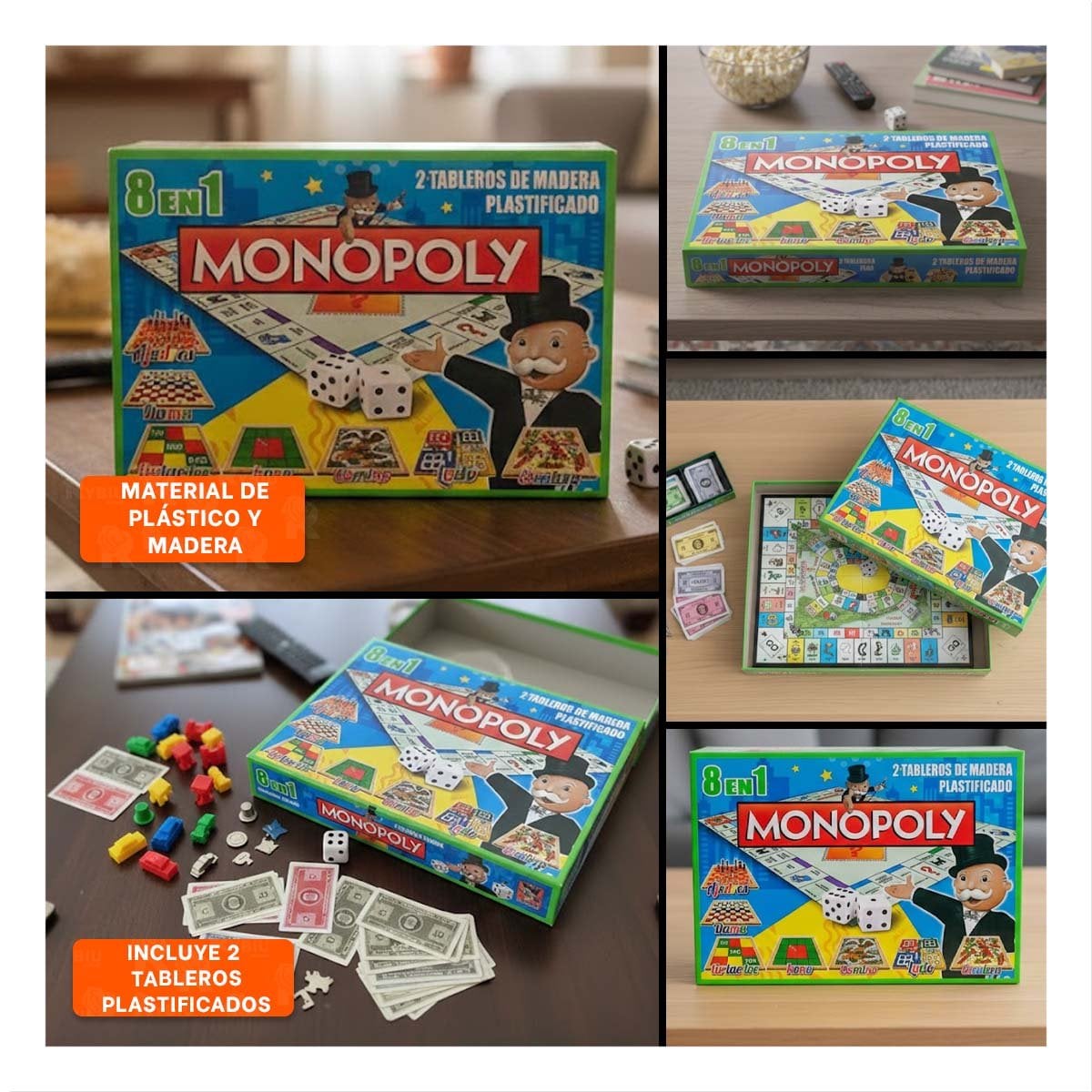 PACK4 MODELO LUDICO MULTICOLOR PARA CASA CON MESA CLASICA Y USO FAMILIAR Y+REGALO STICKER - 2