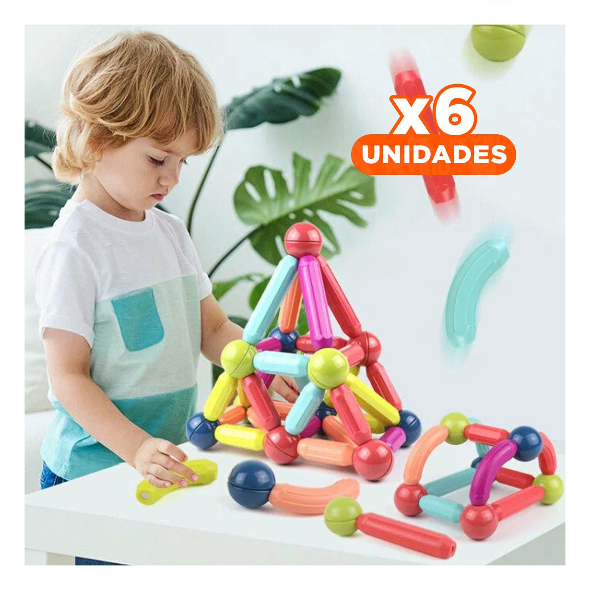 PACK6 ACTIVIDAD MAGNETICA CREATIVA CON PIEZAS PARA ESTIMULAR LA IMAGINACION Y+REGALO STICKER - 1