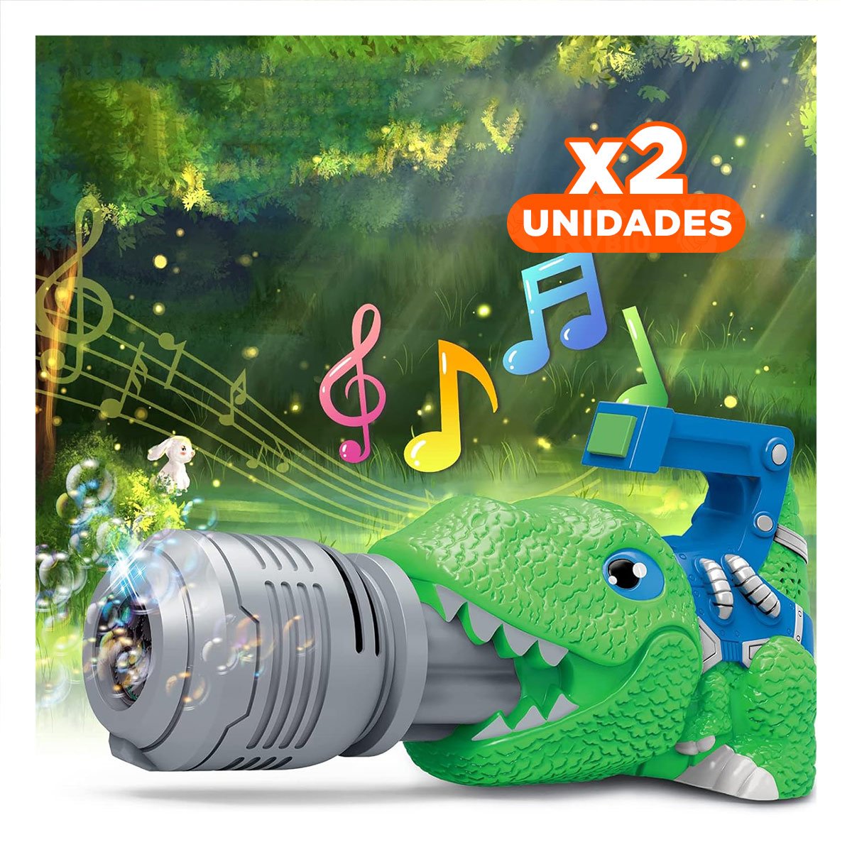 PACK2 DIFUSOR LED DE BURBUJAS DINOSAURIO CON SONIDO PARA CASA Y+REGALO STICKER - 1
