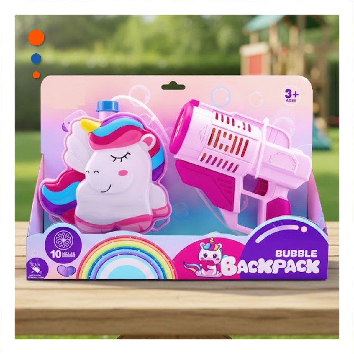 PACK6 LANZADOR DE BURBUJAS CON MOCHILA PORTATIL PARA PATIO JARDIN Y EXTERIORES - 2