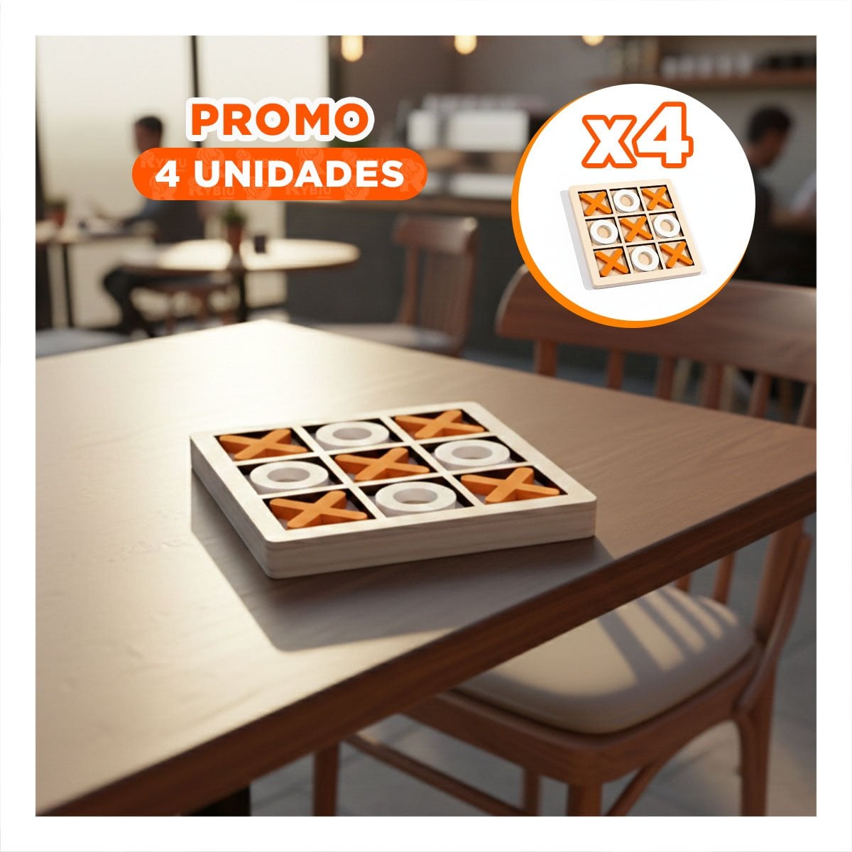 PACK4 INSTANCIA DE MESA MULTICOLOR PARA CASA Y FAMILIA CON PRESENTACION COLORIDA - 1