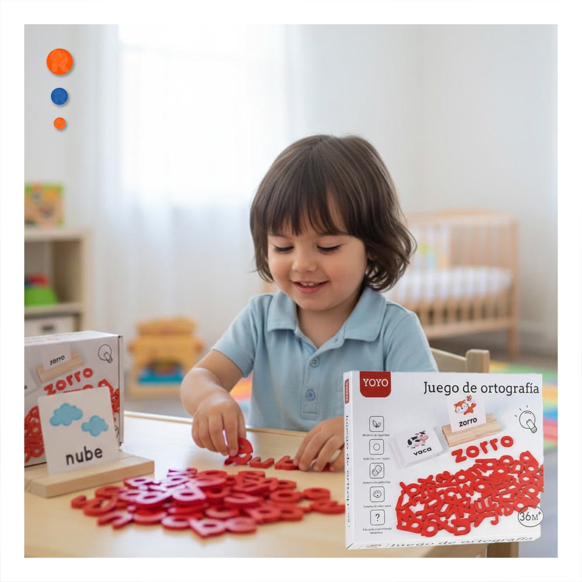 PACK2 JUEGO EDUCATIVO DE ORTOGRAFIA ROJO PARA REFUERZO ESCOLAR - 3