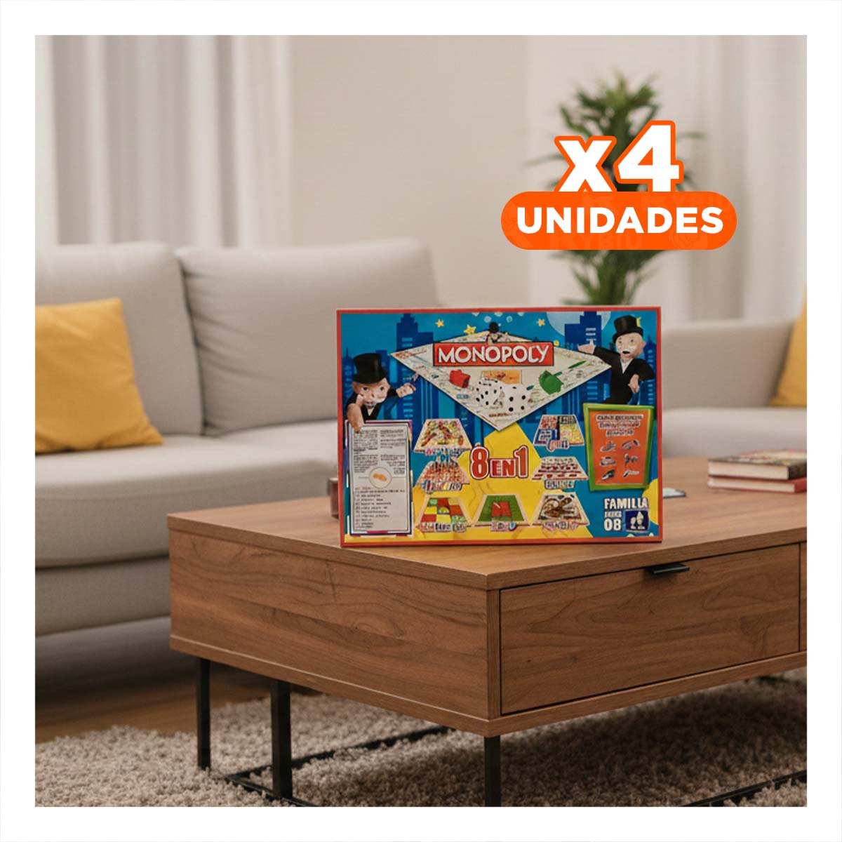 PACK4 SOCIAL DE MESA MULTICOLOR PARA ENCUENTROS EN CASA - 1