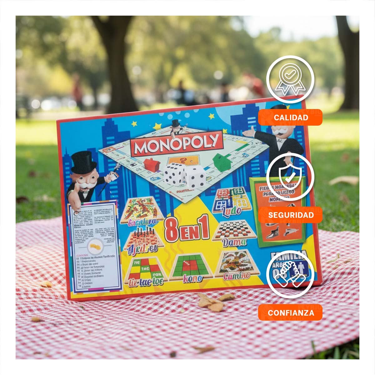 PACK4 SOCIAL DE MESA MULTICOLOR PARA ENCUENTROS EN CASA - 3