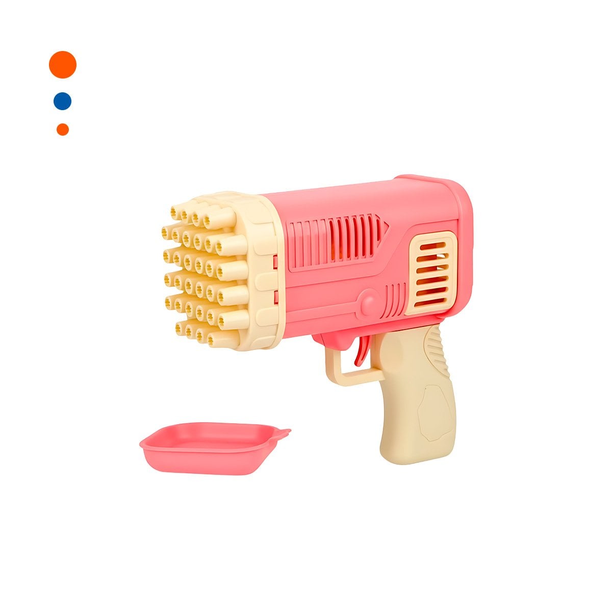 GENERADOR INFANTIL DE BURBUJAS COHETE ROSADO PARA DIVERSION EN PATIO FAMILIAR Y+PAPEL REGALO - 1